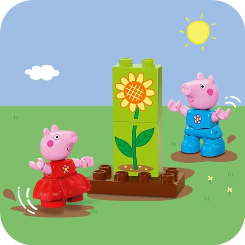 LEGO DUPLO Peppa Pig Bahçe ve Ağaç Ev 10431-2 Yaş ve Üzeri Çocuklar için Peppa Pig Minifigürü İçeren Eğitici Oyuncak Yapım Seti (20 Parça)
