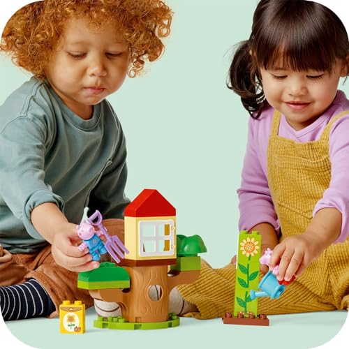 LEGO DUPLO Peppa Pig Bahçe ve Ağaç Ev 10431-2 Yaş ve Üzeri Çocuklar için Peppa Pig Minifigürü İçeren Eğitici Oyuncak Yapım Seti (20 Parça)