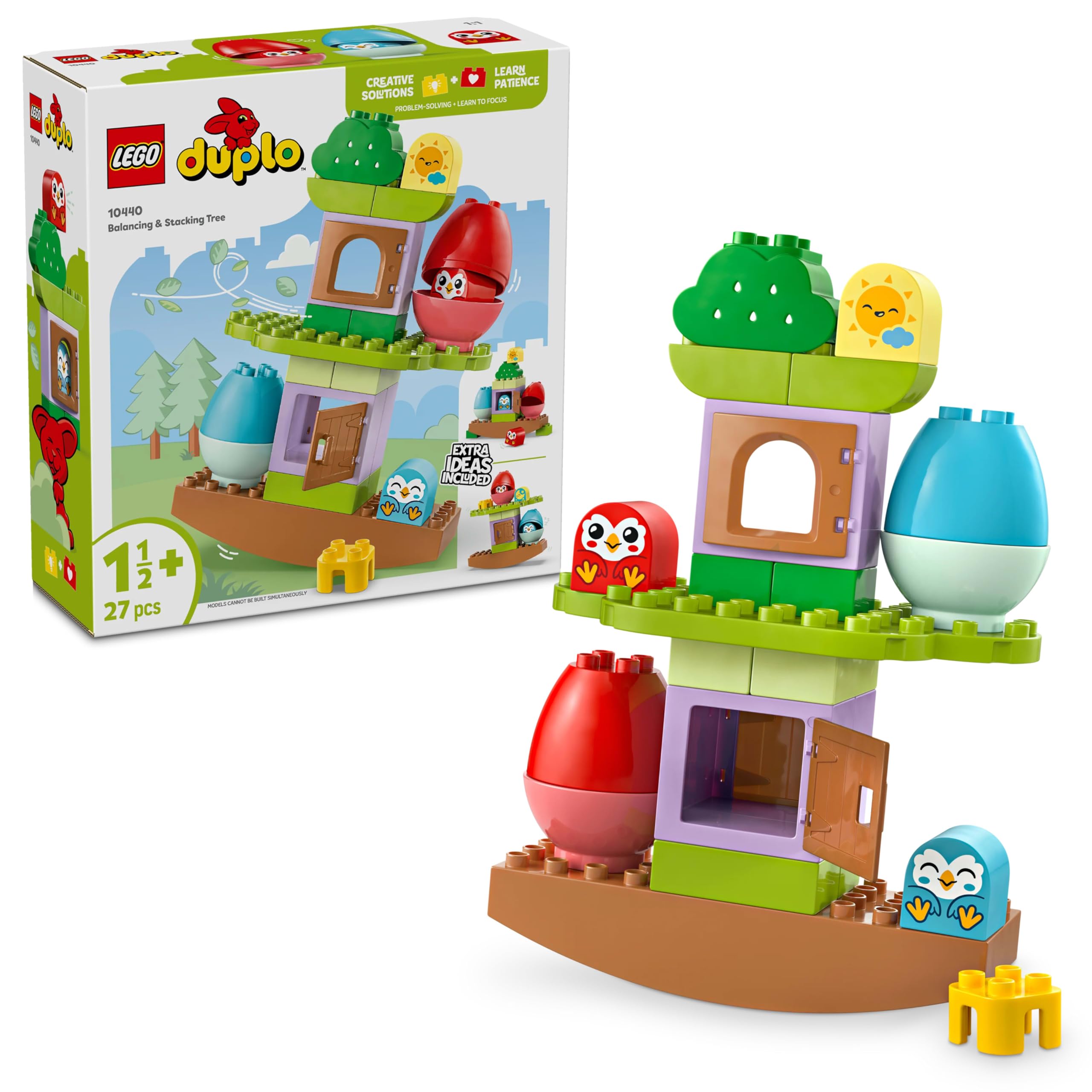 LEGO DUPLO My First Denge ve Dizme Ağacı 10440-18 Ay ve Üzeri Çocuklar için Eğitici, Öğretici ve Yaratıcı Oyuncak Yapım Seti (27 Parça)