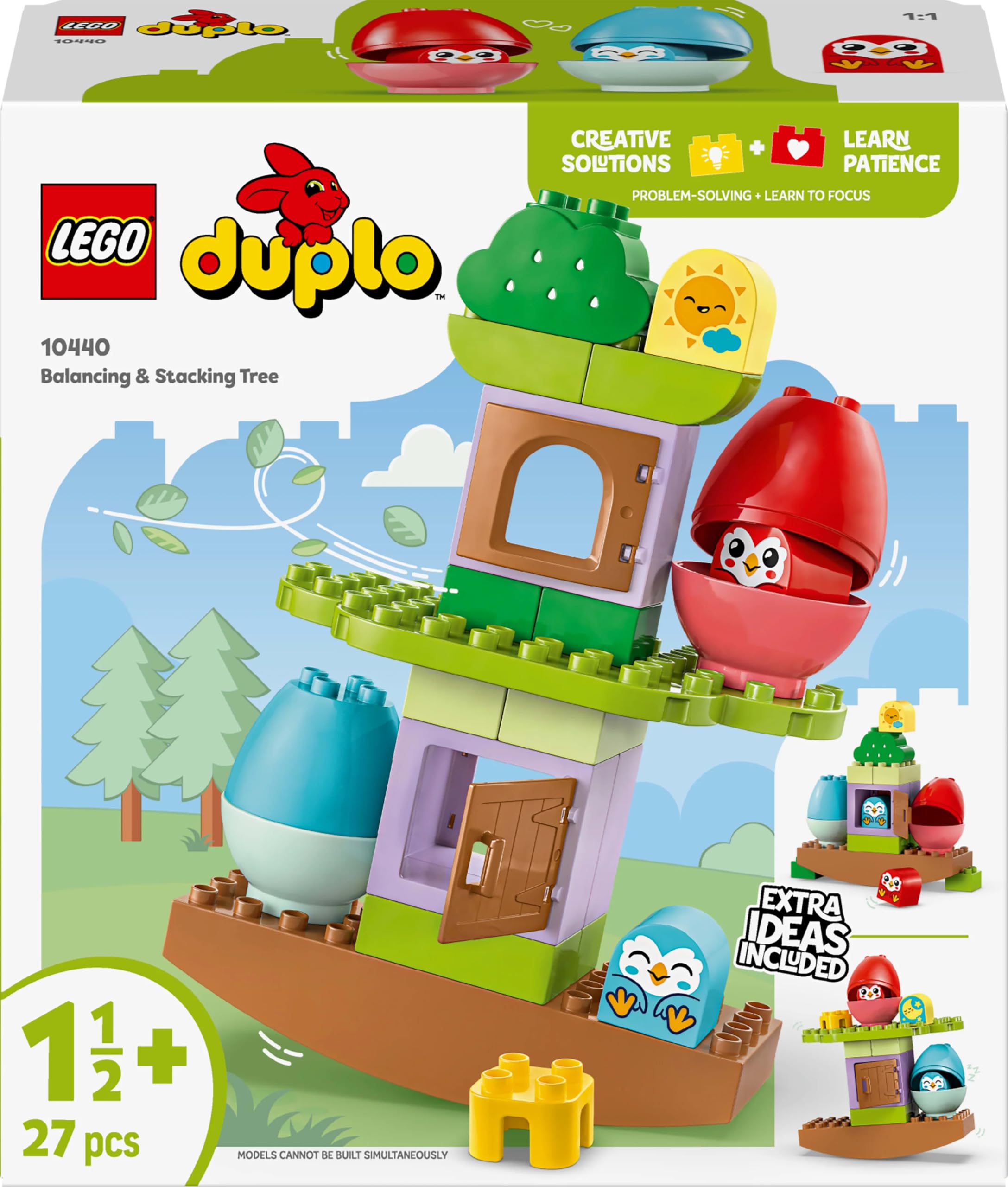LEGO DUPLO My First Denge ve Dizme Ağacı 10440-18 Ay ve Üzeri Çocuklar için Eğitici, Öğretici ve Yaratıcı Oyuncak Yapım Seti (27 Parça)
