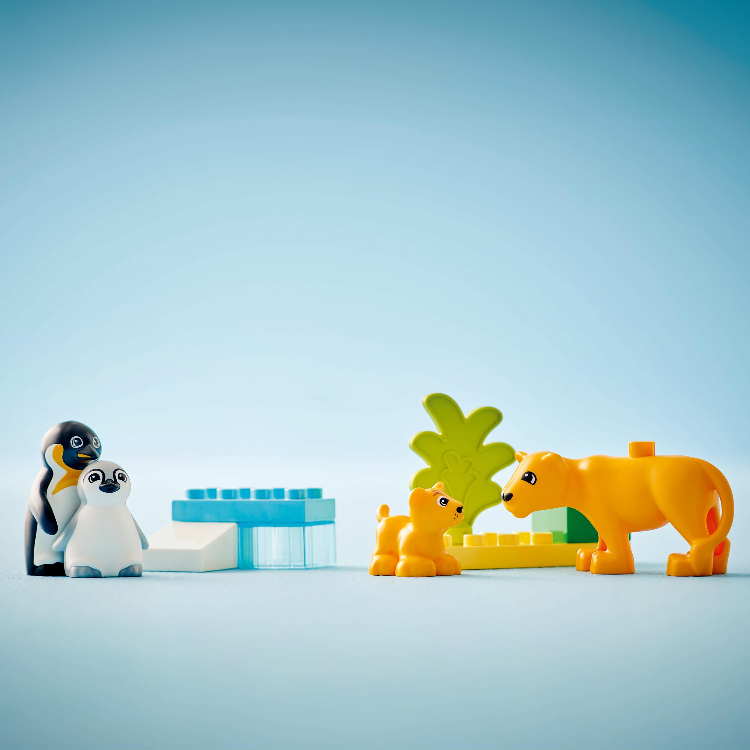 LEGO DUPLO Town Vahşi Hayvan Aileleri: Penguenler ve Aslanlar 10442-2 Yaş ve Üzeri Çocuklar için Eğitici ve Yaratıcı Oyuncak Yapım Seti (10 Parça)