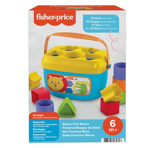 Fisher Price Sıralama Oyuncağı Renkli Bloklar, Bebeğinize şekilleri, renkleri ve daha fazlasını tanıtan klasik yerleştirme ve sıralama eğlencesi, FFC84