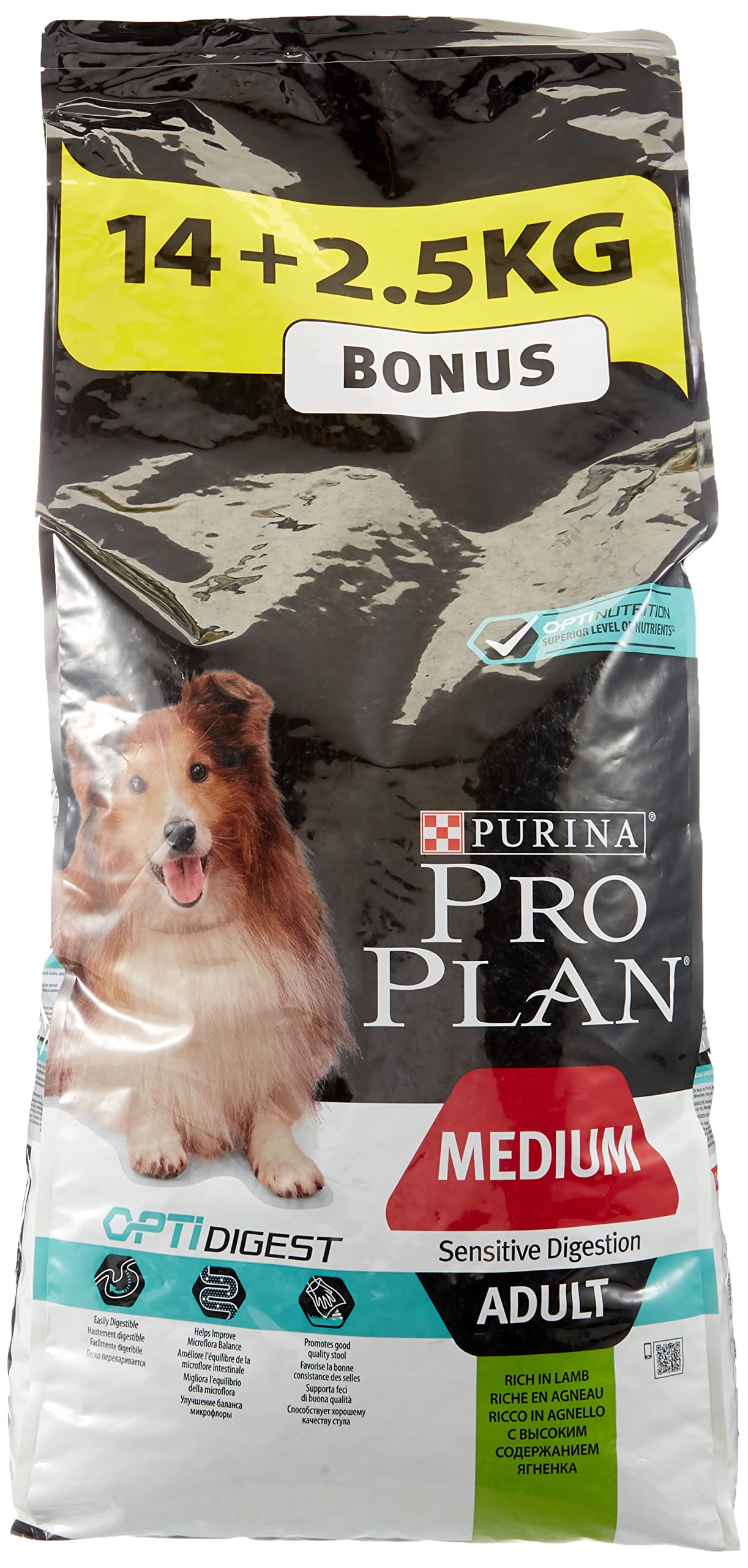 PRO PLAN Orta Irk Yetişkin Kuru Köpek Maması Kuzu Etli 14+2.5 kg