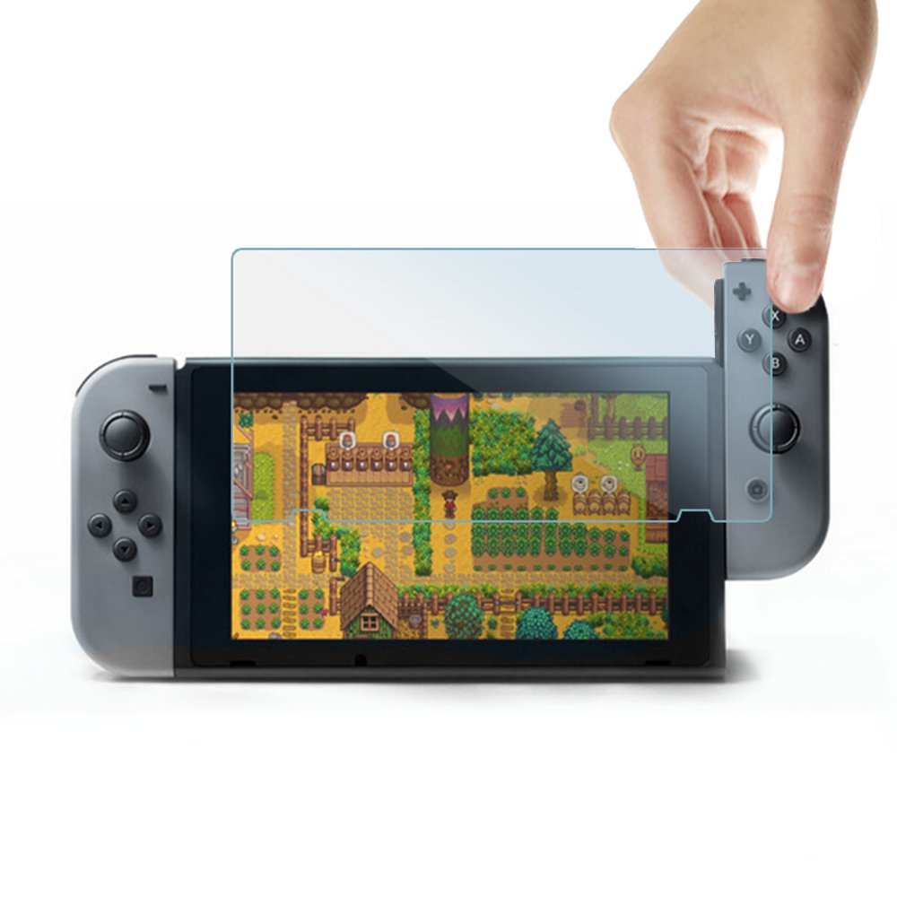 TNP Products Ekran Koruyucu (2 Paket) Nintendo Switch ile çalışır - Şalter için Temperli Cam Ekran Koruyucu Kapak Aksesuarı, 9H Sertlik, Çizilmez, Premium Berraklık, Kabarcıksız Kurulum