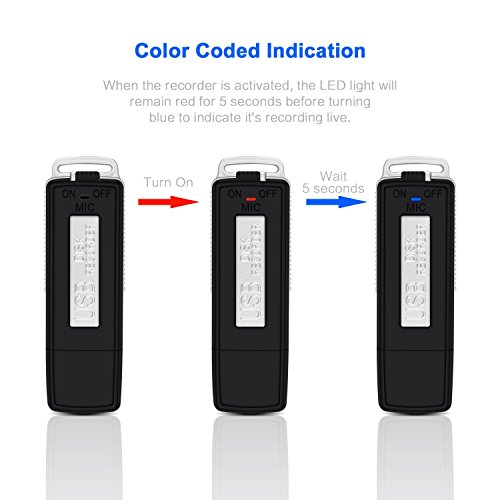 Gocheer dijital ses 8 GB Profesyonel şarj edilebilir USB etkinleştirmek için Sprachaufzeichnungsgeraet Flash Drive kullanışlı Diktator Recorder mini taşınabilir kayıt kalem Alet