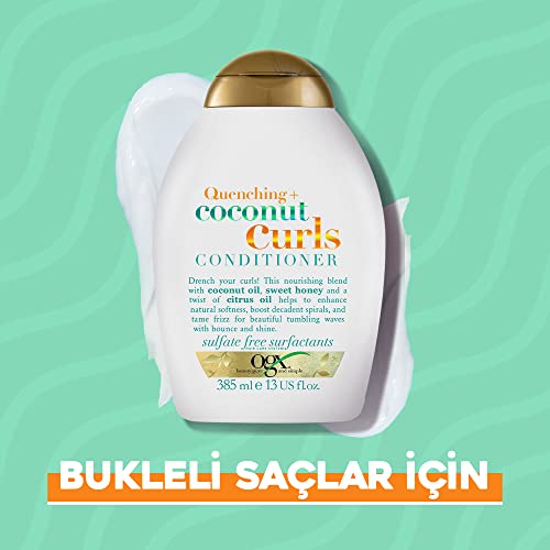 ogx bukleli saçlar için nemlendirici coconut curls sülfatsız bakım kremi (385 ml)