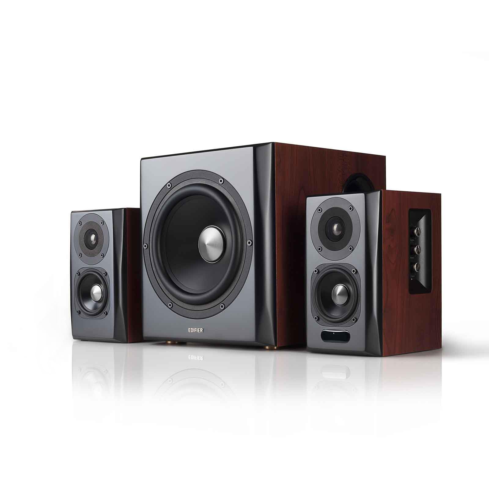 Edifier S350DB Kitaplık Hoparlör ve Subwoofer 2.1 Hoparlör Sistemi Bluetooth v4.1 aptX Kablosuz Ses, Optik Giriş