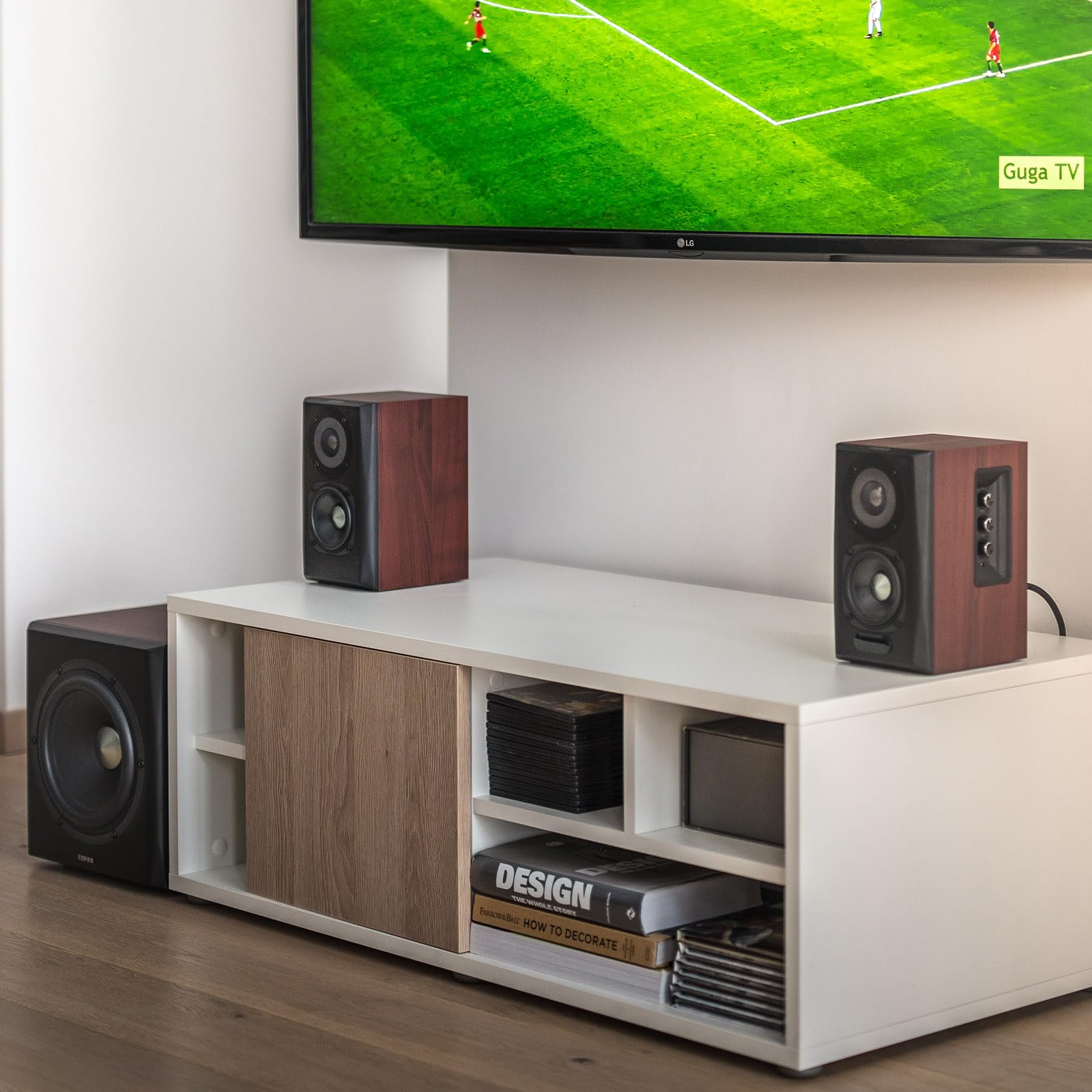 Edifier S350DB Kitaplık Hoparlör ve Subwoofer 2.1 Hoparlör Sistemi Bluetooth v4.1 aptX Kablosuz Ses, Optik Giriş
