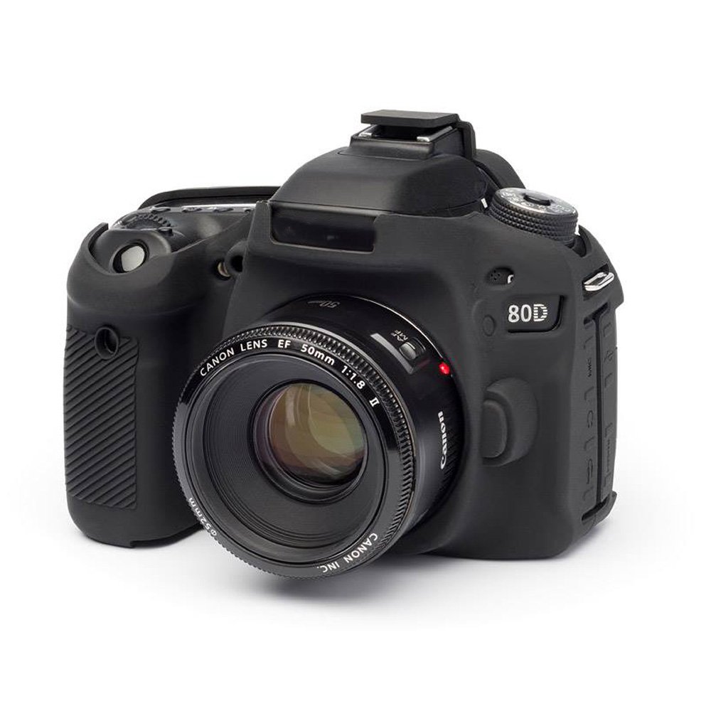 Yunchenghe kılıf ile iş kamera için silikon kılıfı fotoğraf makinesi Canon 80D Siyah Yunchenghe