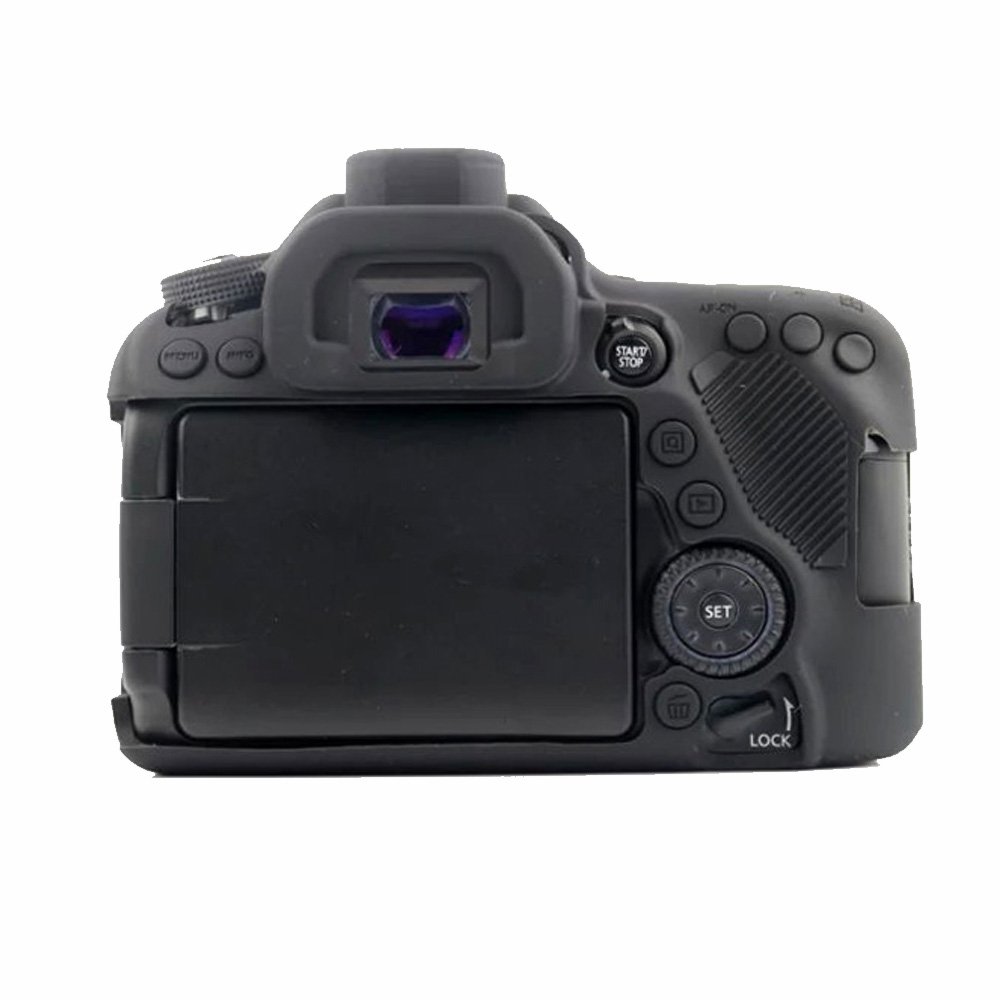 Yunchenghe kılıf ile iş kamera için silikon kılıfı fotoğraf makinesi Canon 80D Siyah Yunchenghe