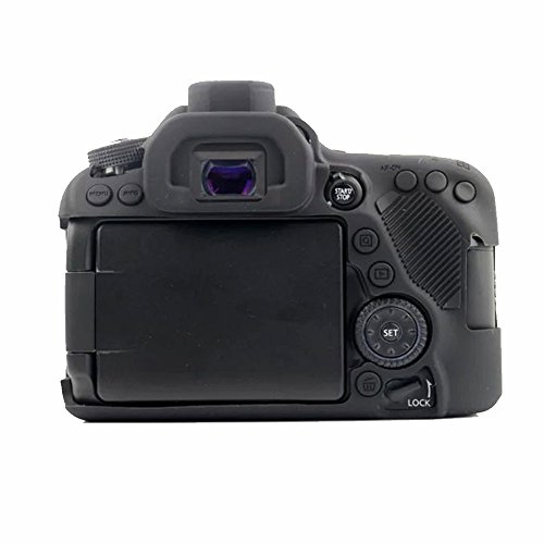 Yunchenghe kılıf ile iş kamera için silikon kılıfı fotoğraf makinesi Canon 80D Siyah Yunchenghe