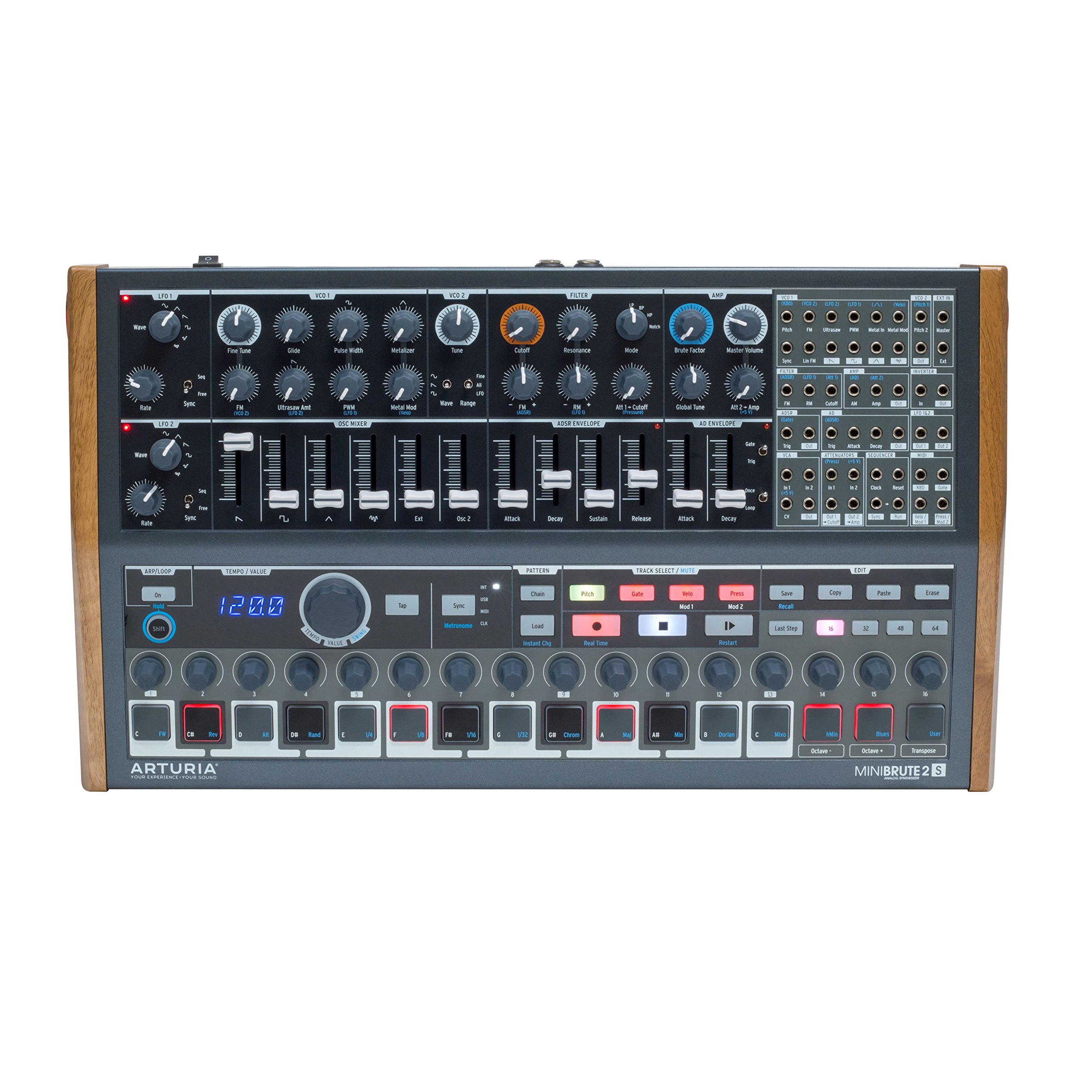 Arturia MiniBrute 2S Yarı Modüler Analog Synthesizer/ Step Sequencer