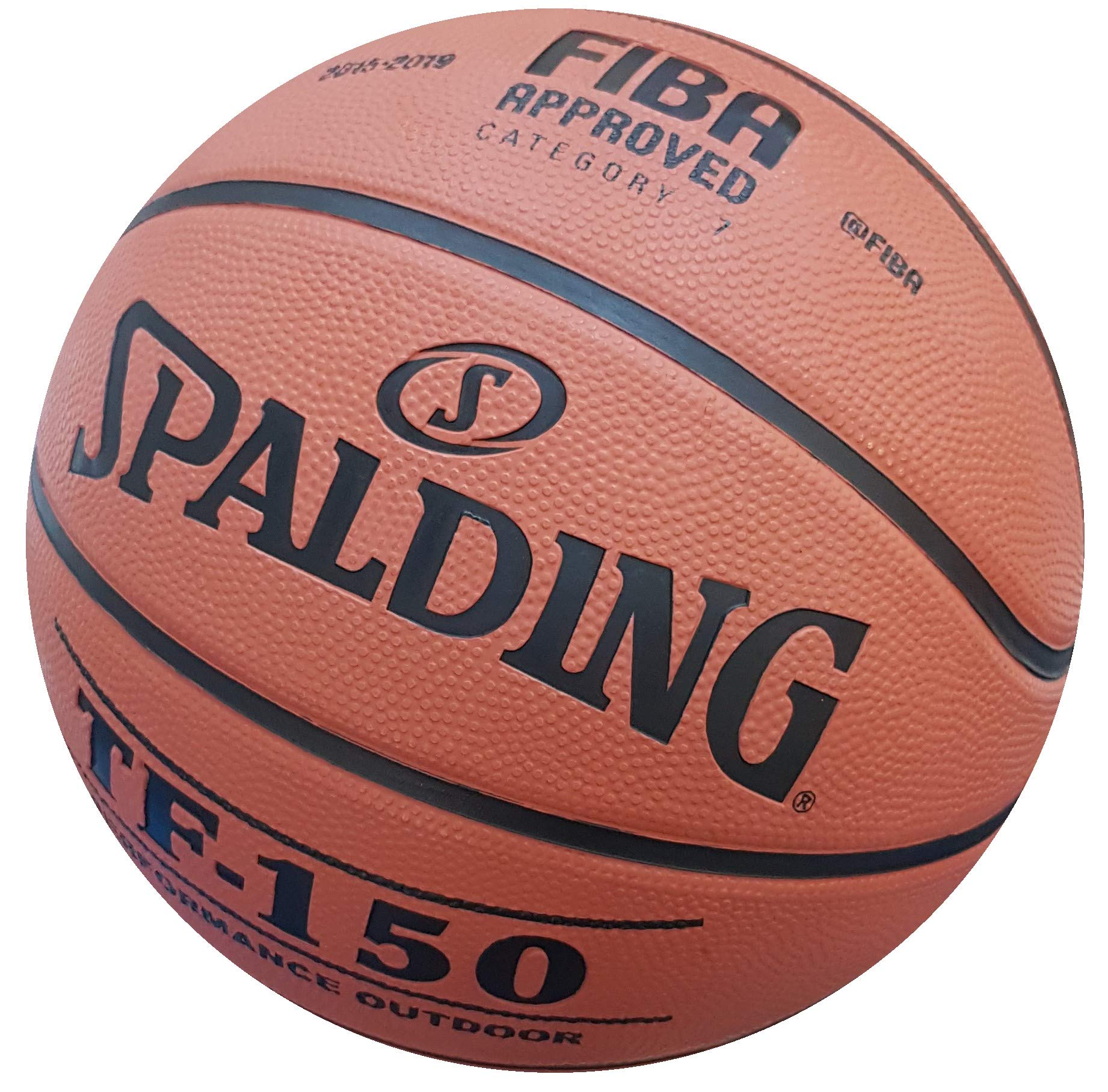 Spalding Tf-150 Basketbol Topu Perform Fiba Logolu (83-599z), Turuncu/Siyah, 5 Numara