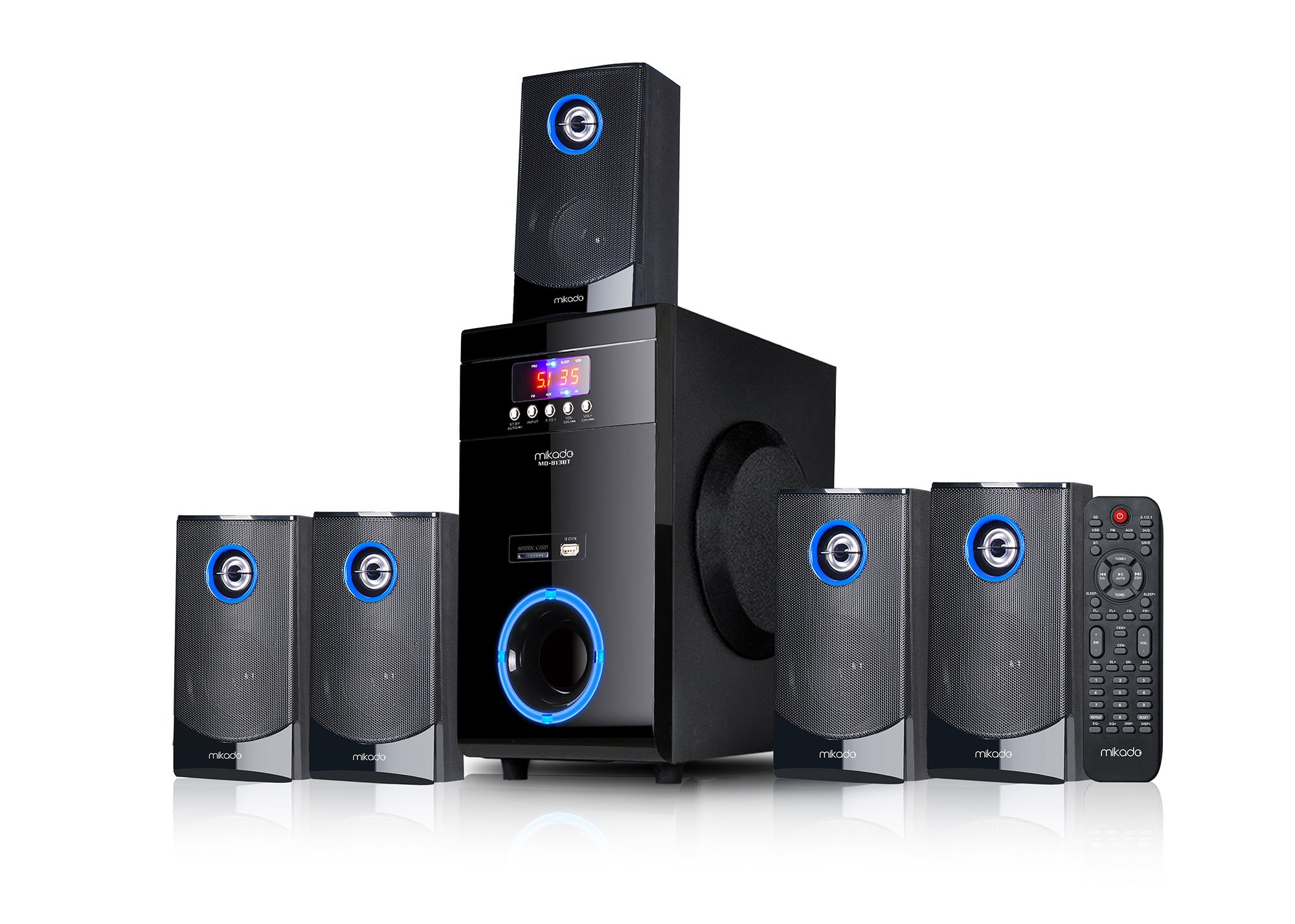 Mikado MD-813BT 5+1 Usb+SD+FM Destekli Multimedia Bluetooth Speaker