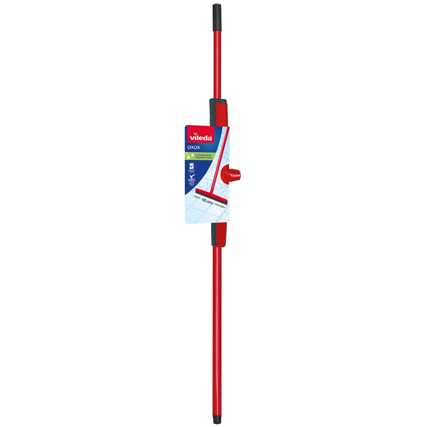 Vileda Çek Çek, Yer Sileceği 130 cm Kırmızı