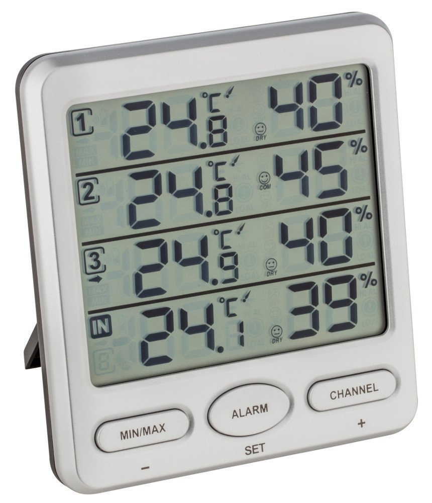 TFA Dostmann TFA 30.3054 telsiz termo-higrometre klima monitörü (gümüş pilli)