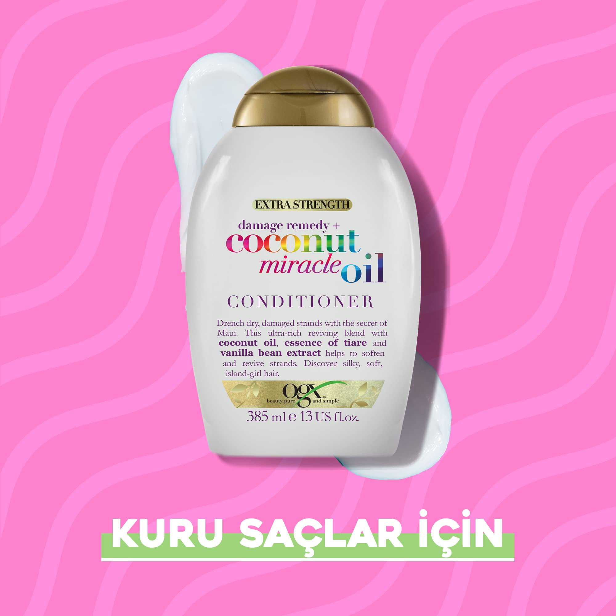 ogx yıpranma karşıtı coconut miracle oil saç bakım kremi 385 ml