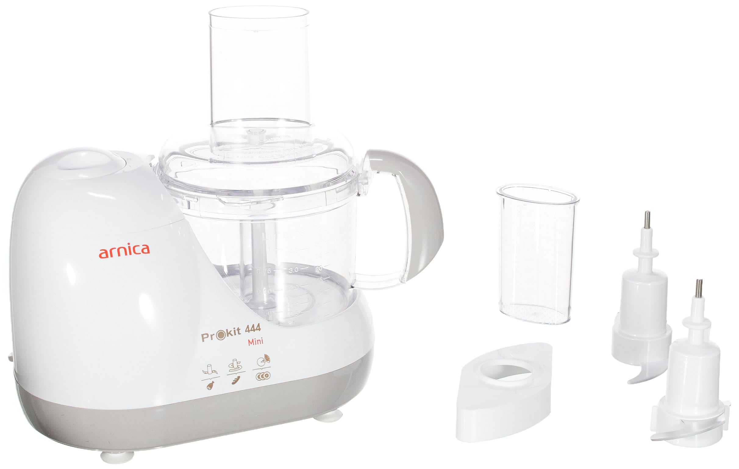 Arnica Prokit 444 Mini Mutfak Robotu, Beyaz, Standart
