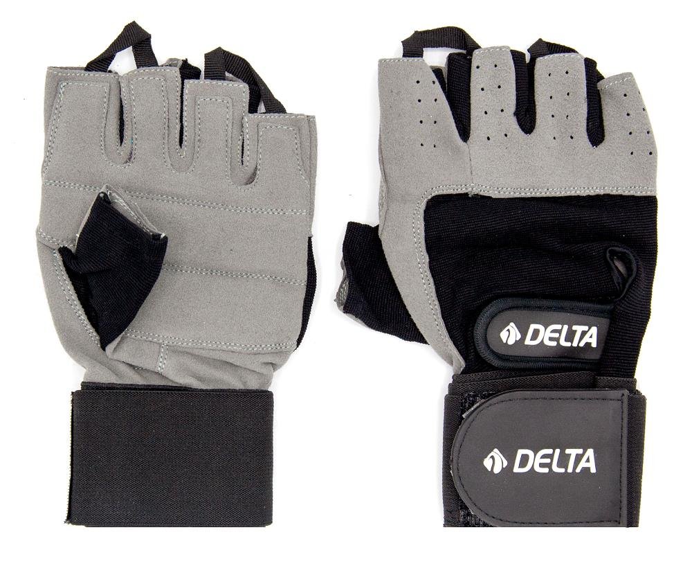 Delta Bilek Bandajlı Gri Ağırlık Body Fitness Eldiveni, Large