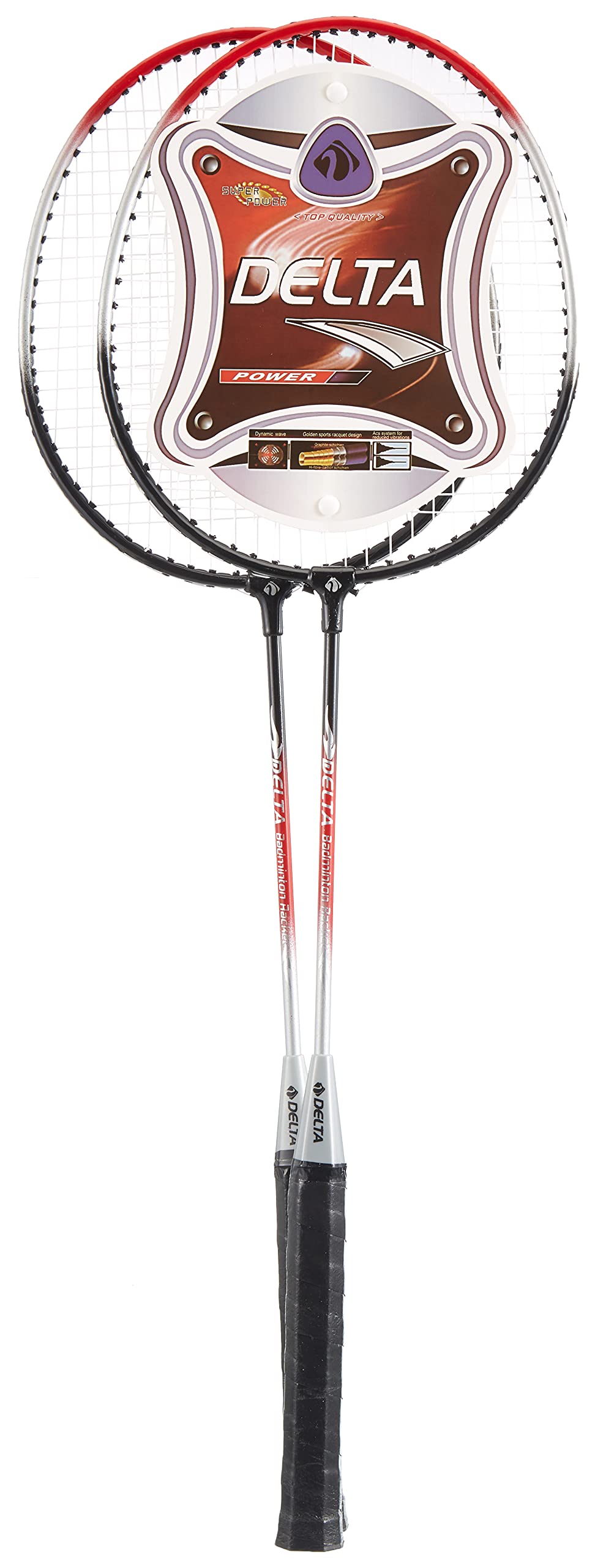 Delta Ds 902 Çantalı Çiftli Badminton Seti , Unisex, Kırmızı, Tek Beden