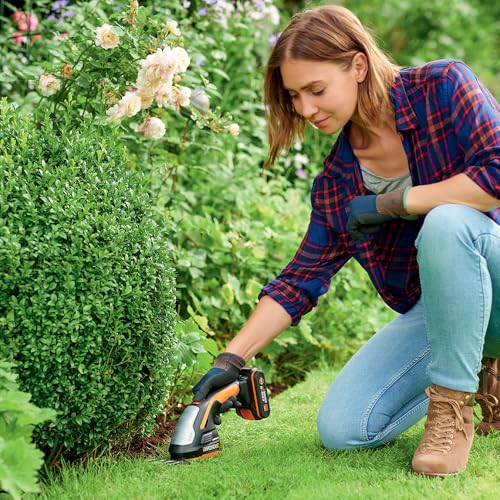 WORX WG801E.5 20Volt 2.0Ah. Li-ion Şarjlı Profesyonel Avuç İçi Çim Kesme, Çit Budama/Çapalama