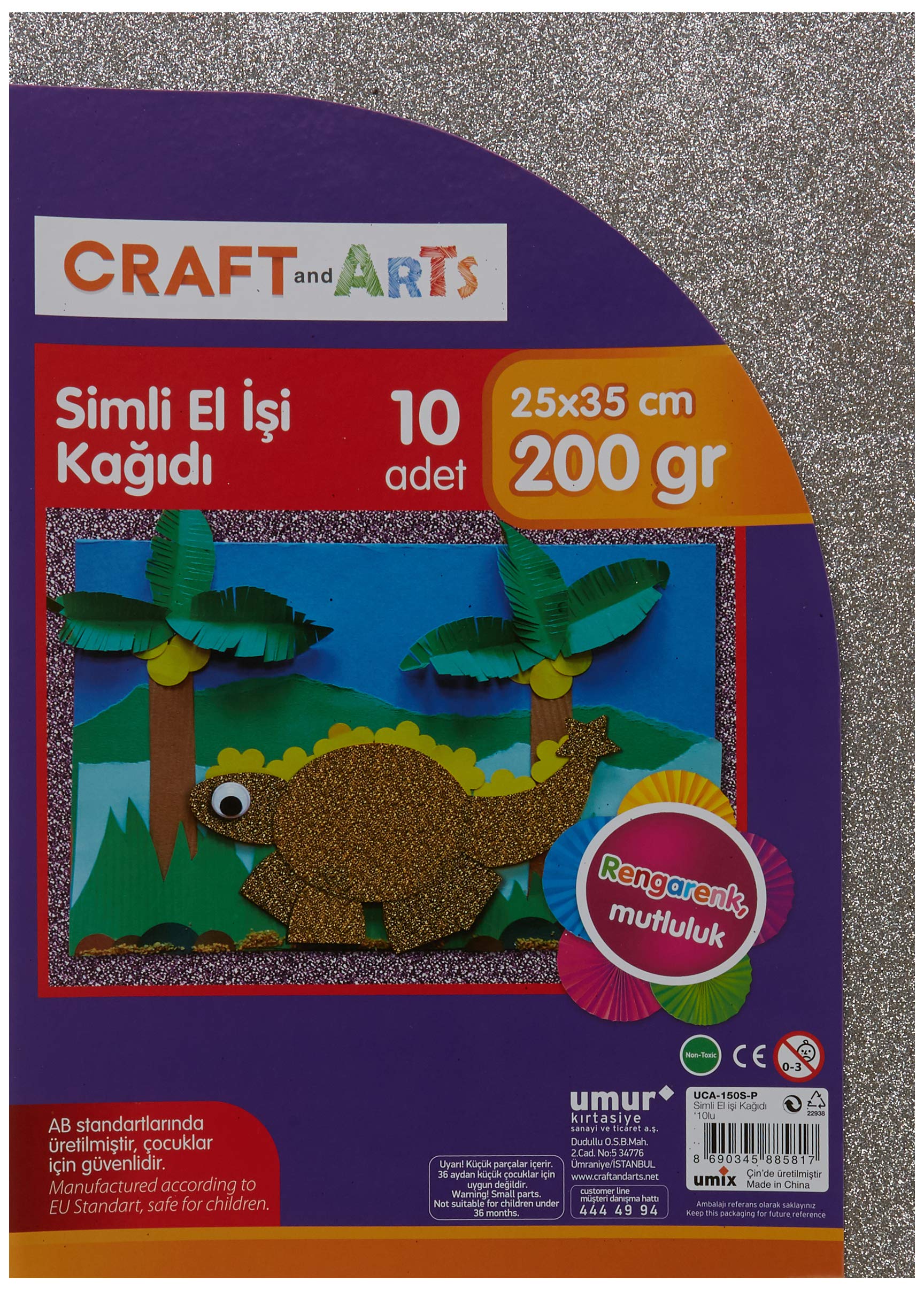 Craft and Arts El İşi K 10lu Simli 25x35