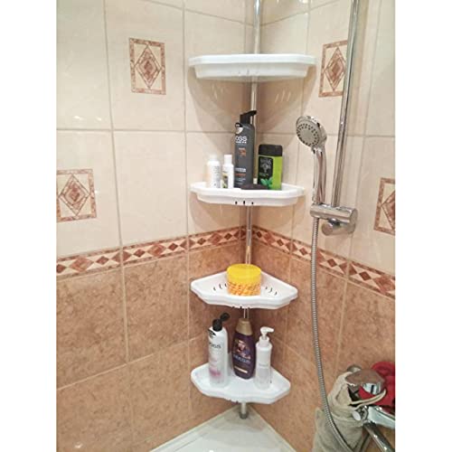 Primanova Banyo Köşe Rafı, Aluminyum, Beyaz