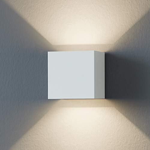 EGLO LED Dış Duvar Lambası Calpino, 2 Ampullü Dış Mekan Lambası, Duvar Lambası Alüminyum, Renk: Beyaz, IP54