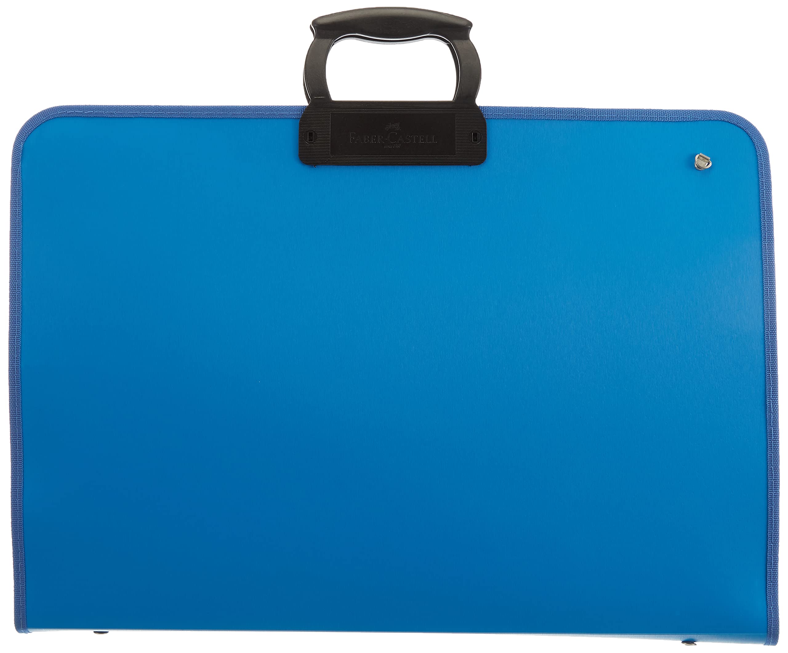 Faber-Castell Proje Çantası Mavi, 38x55 cm, Askılı Taşıma, Kalemlikli, Sert Kapaklı, El Yormayan Ergonomik Kulp