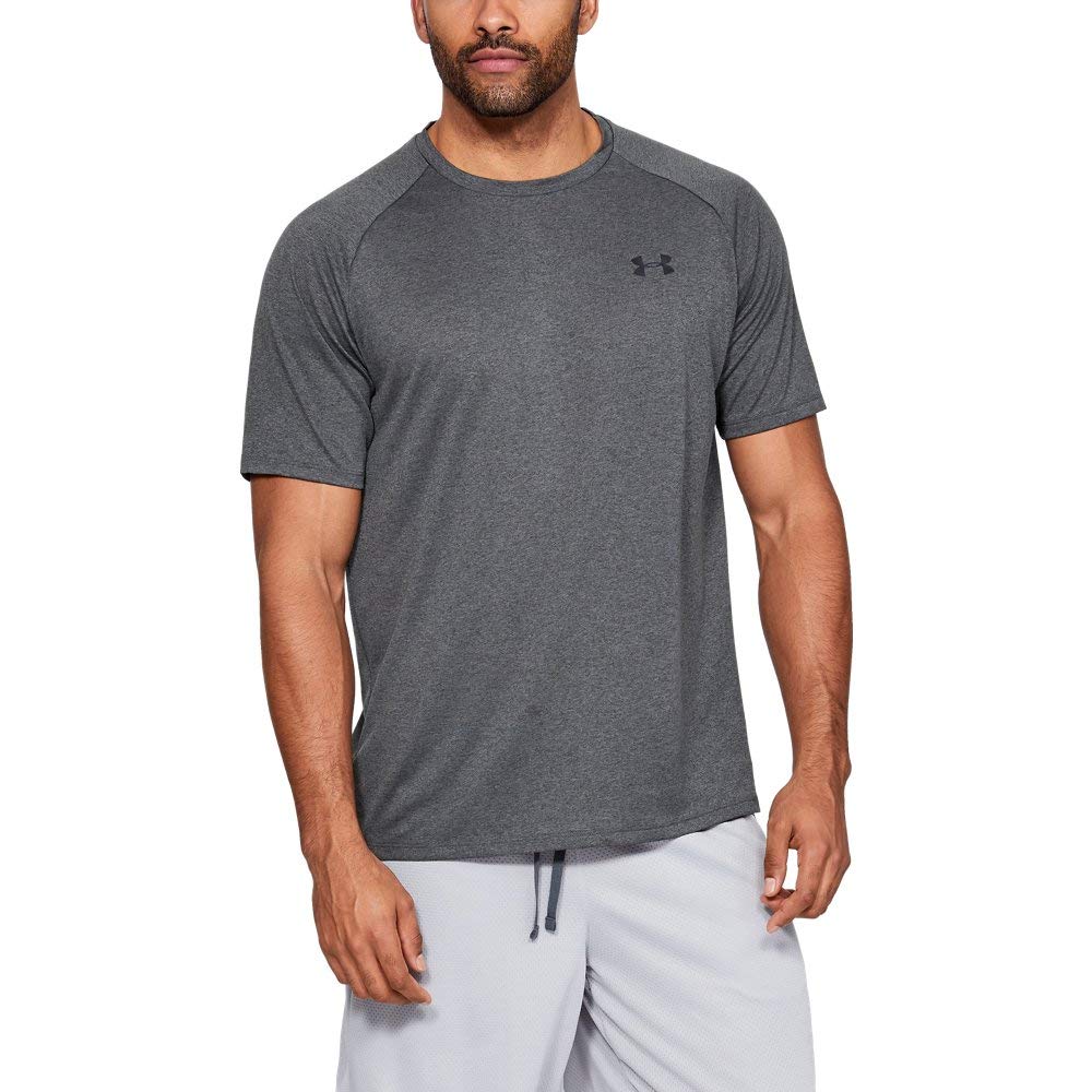 Under Armour UA Tech 2.0 SS Tee Erkek T-Shirt Carbon Heather / / Black LG