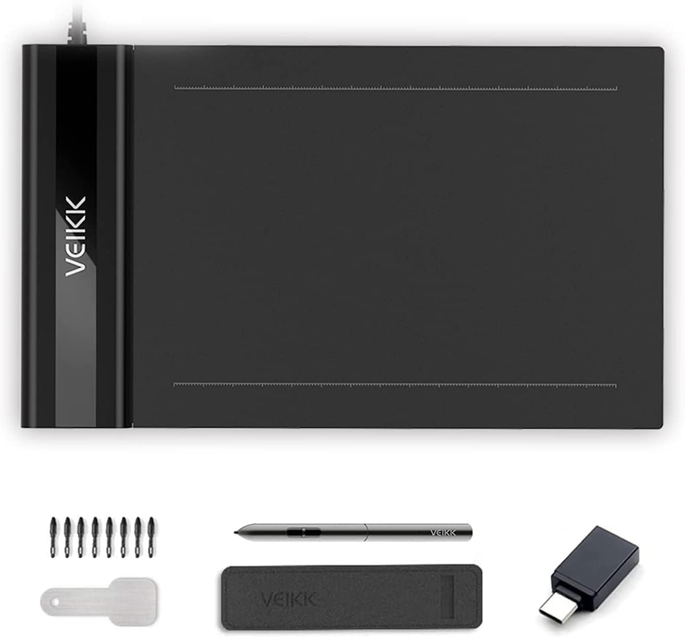 Veikk S640 6 x 4" 8192 Levels 5080 LPI Grafik Tablet + Kalem
