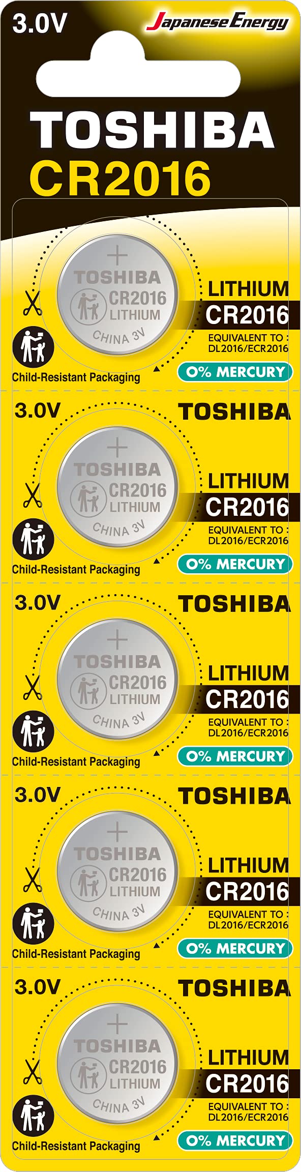 Toshiba Cr 2016 Lithium 5'li Pil