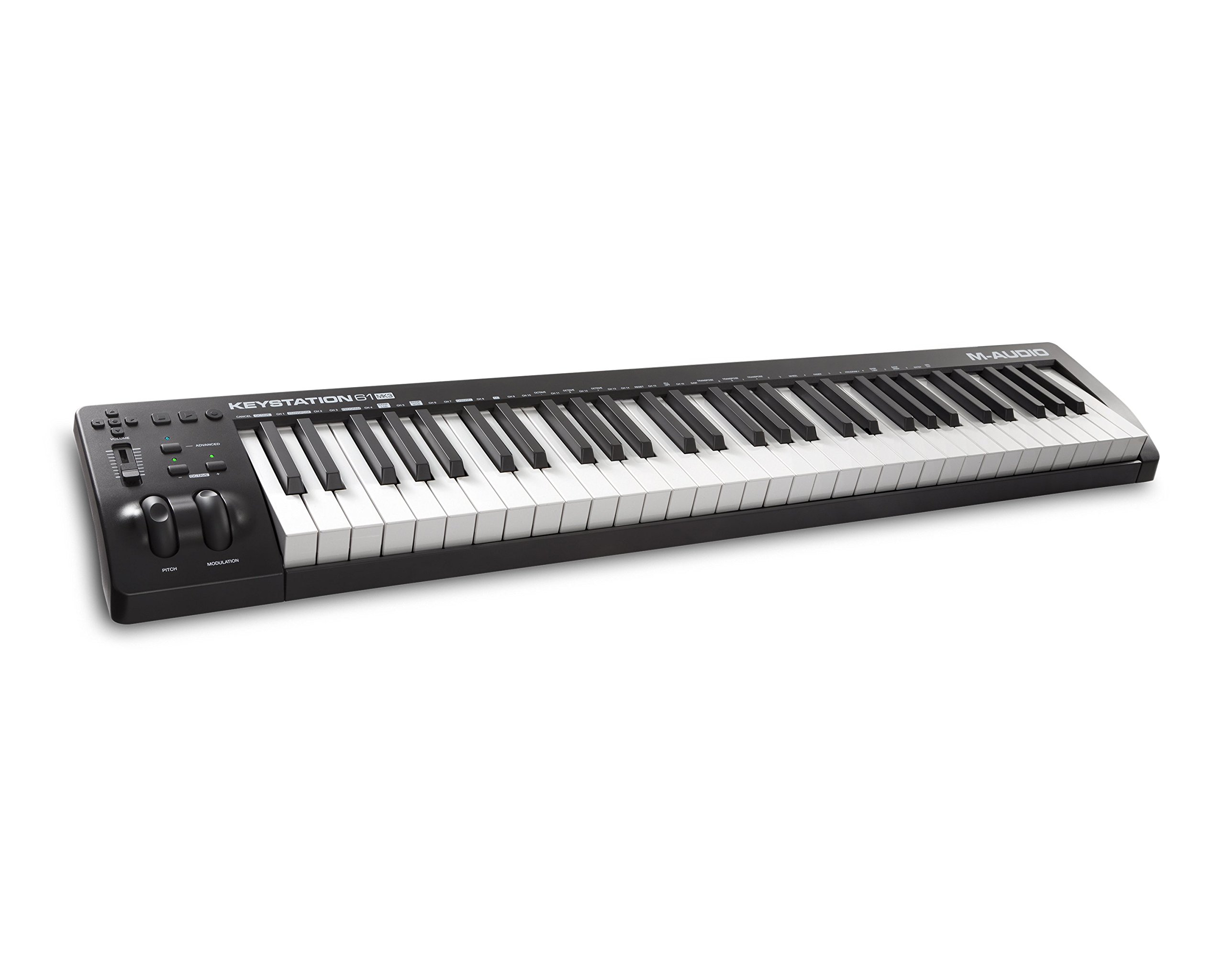M-Audio Keystation 61 MK3-61 Tuşlu USB MIDI Klavye Controller Mac ve PC için, Ücretsiz Çevrimiçi/Uygulama Dersleri ve Yazılım Prodüksiyon Paketi
