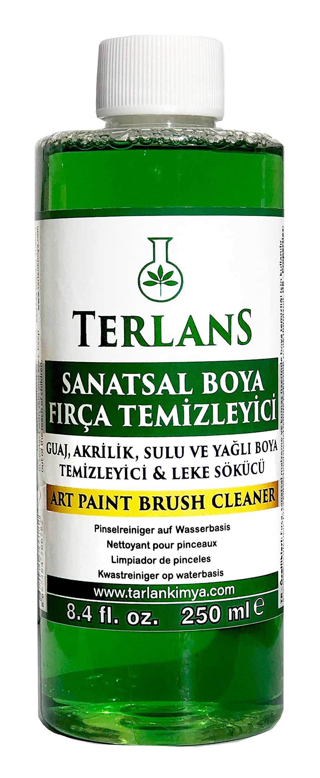 Terlans Sanatsal Boya ve Fırça Temizleyici 250 ml - Yağlı ve Akrilik Boya Temizleyici - Artist Brush Cleaner