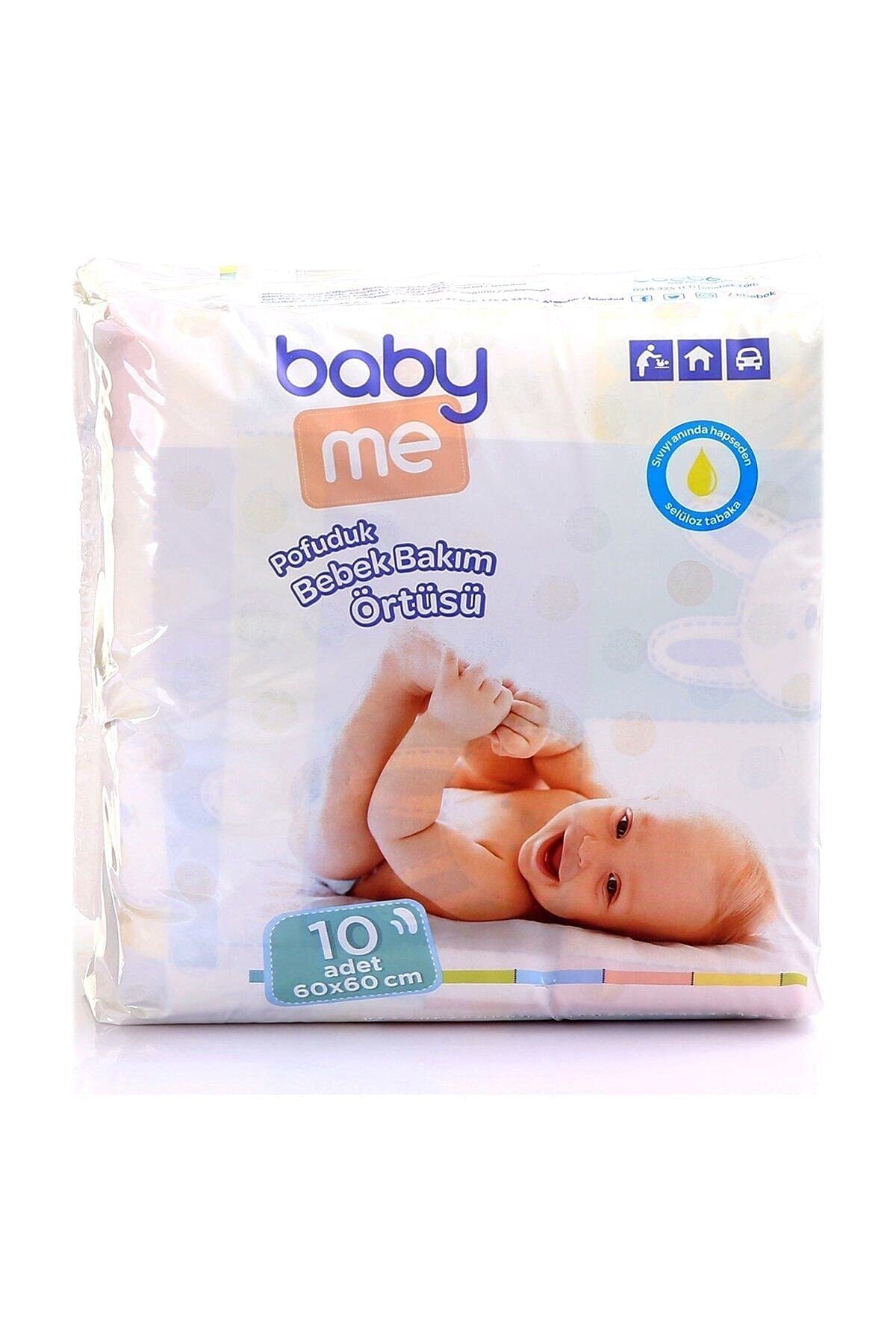 Baby&Me Pofuduk Alt Değiştirme Örtüsü 10 ADET 60x60cm - Bebek Bakım Örtüsü