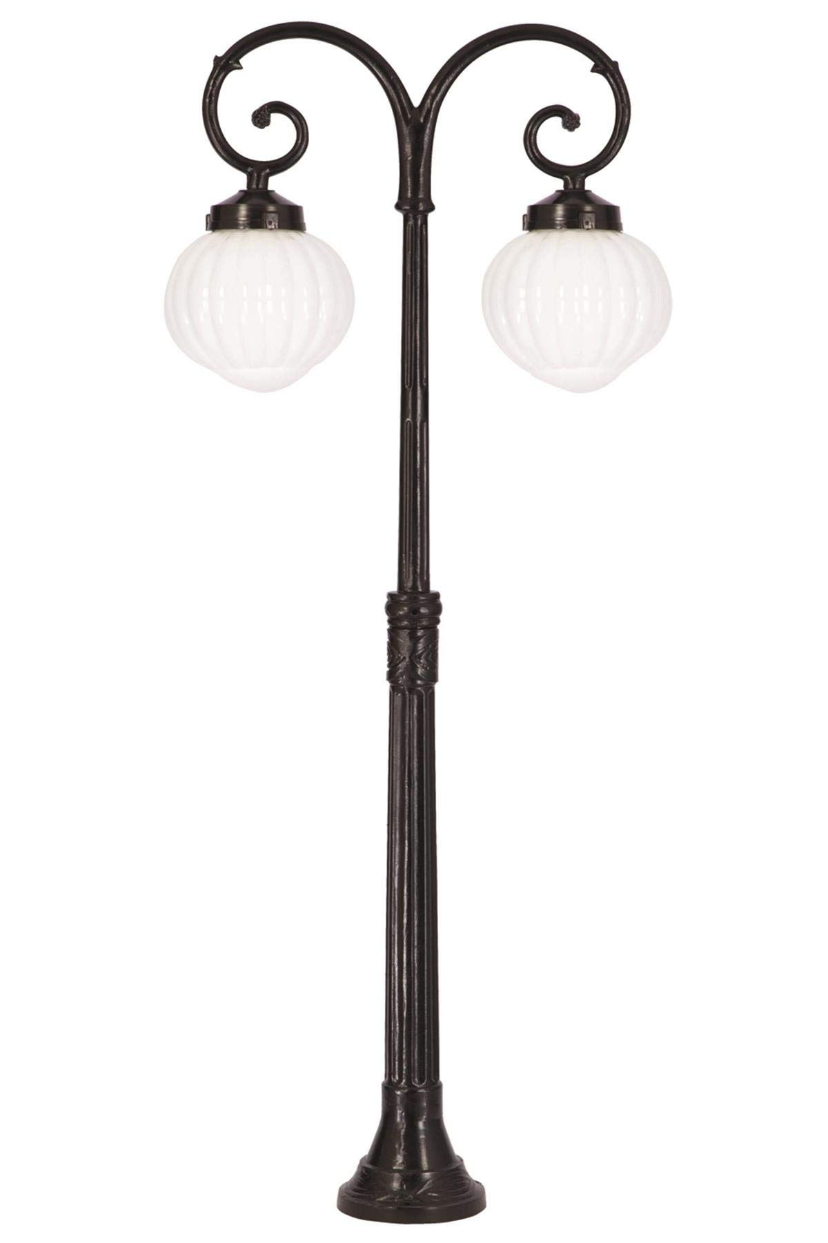 AVONNI BSU-68187-2BSY-OP Siyah Elektrostatik Toz Boyalı Dış Mekan Aydınlatma, E27, Aluminyum, ABS, Akrilik Cam, 65cm