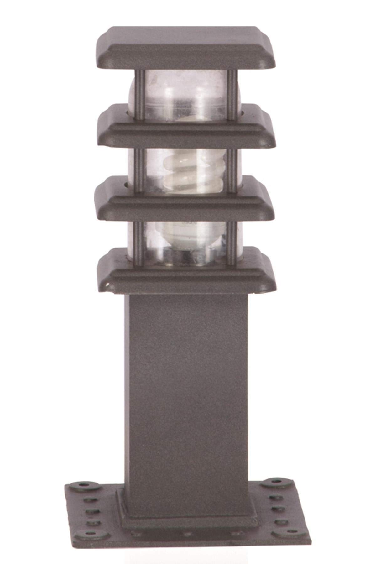 AVONNI BSU-68149-GR-K Gri Elektrostatik Toz Boyalı Dış Mekan Aydınlatma, E27, Aluminyum, Polikarbon/Akrilik Cam, 20cm