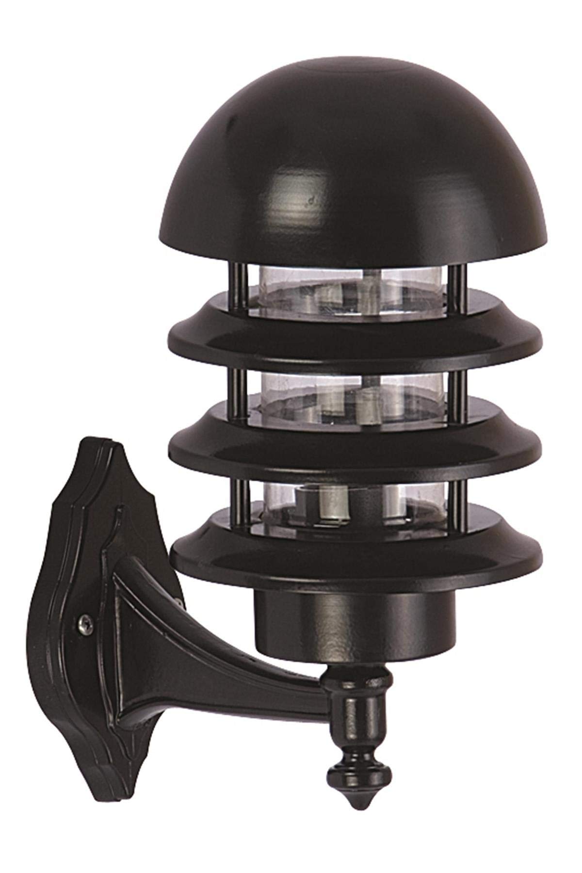 AVONNI BAP-68129-BSY Siyah Elektrostatik Toz Boyalı Dış Mekan Aydınlatma, E27, Aluminyum, Polikarbon Cam, 25cm