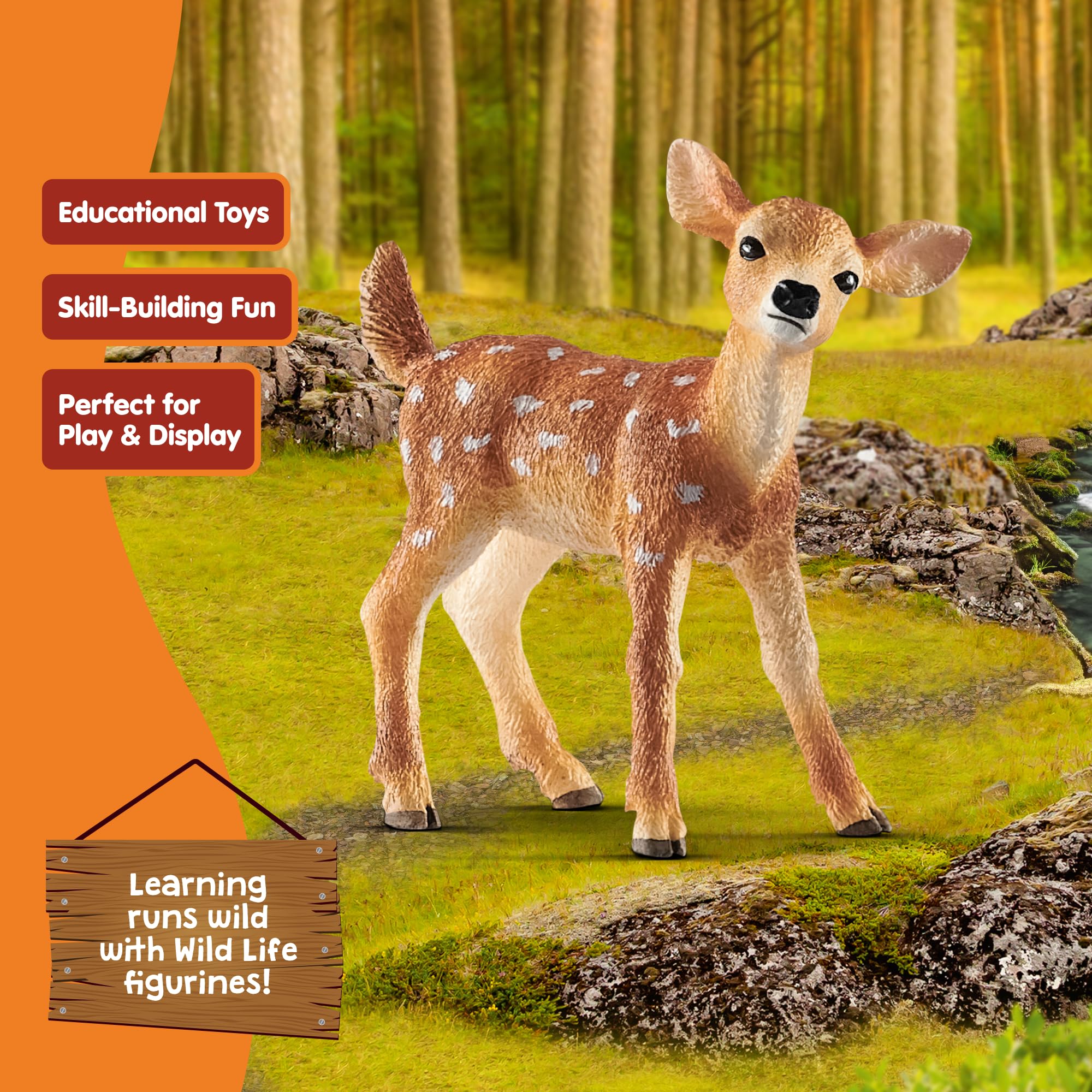 Schleich 14820 Yavru Geyik Oyuncak Figürü, Çok Renkli