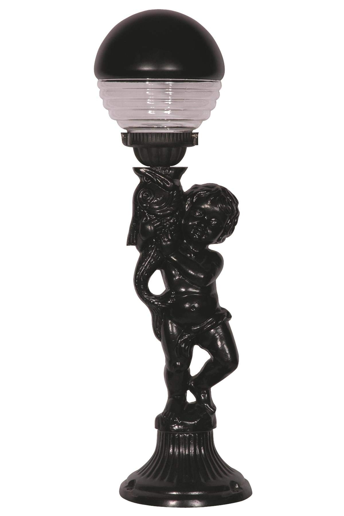 AVONNI BSU-68072-BSY Siyah Elektrostatik Toz Boyalı Dış Mekan Aydınlatma, E27, Aluminyum, Akrilik Cam, 20cm
