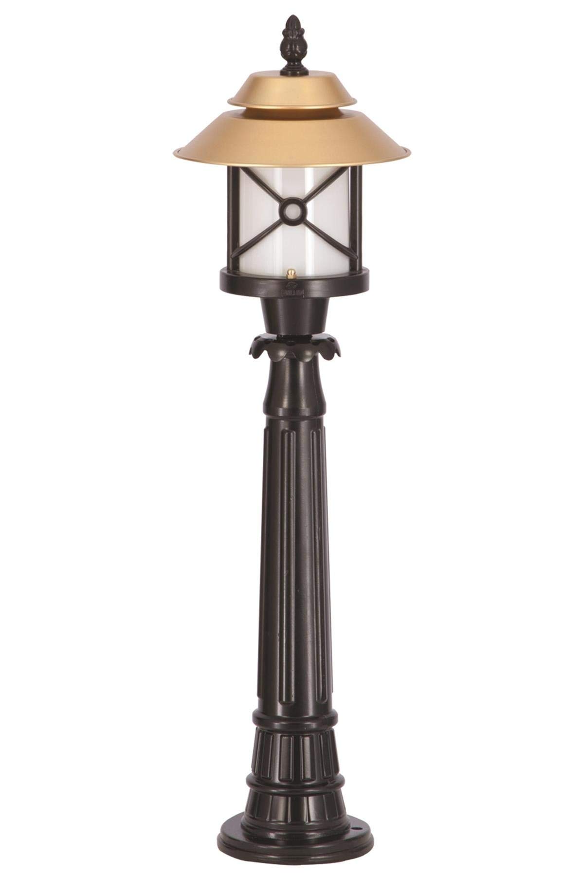 Avonni BSU-68049-BSA-BOP Sarı/Siyah Elektrostatik Toz Boyalı Dış Mekan Aydınlatma, E27, Aluminyum, Polikarbon Cam, 30 Cm