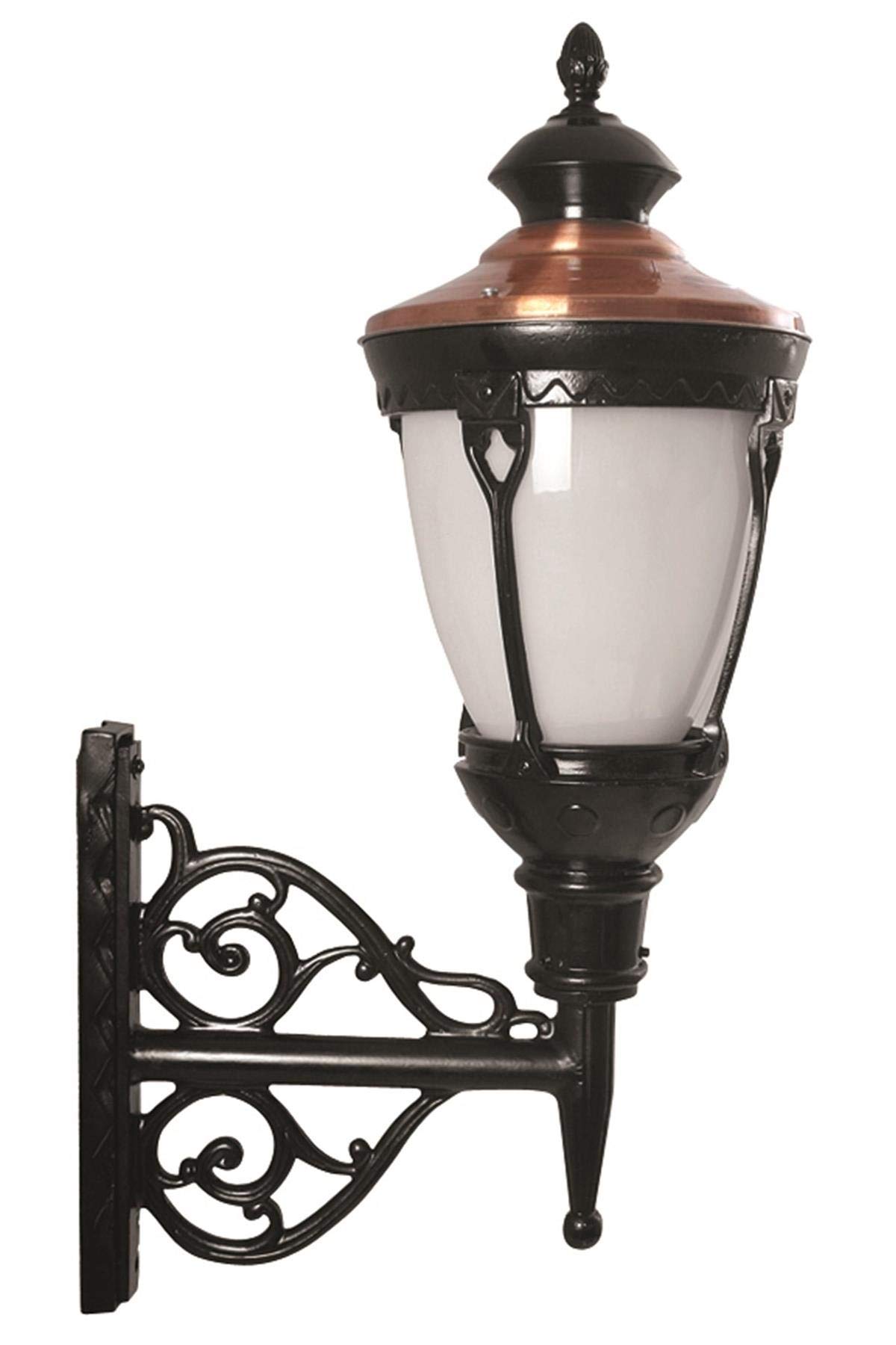 AVONNI BAP-68026-BSY-OP Kahverengi/Siyah Elektrostatik Toz Boyalı Dış Mekan Aydınlatma, E27, Aluminyum, Polikarbon Cam, 50x30cm