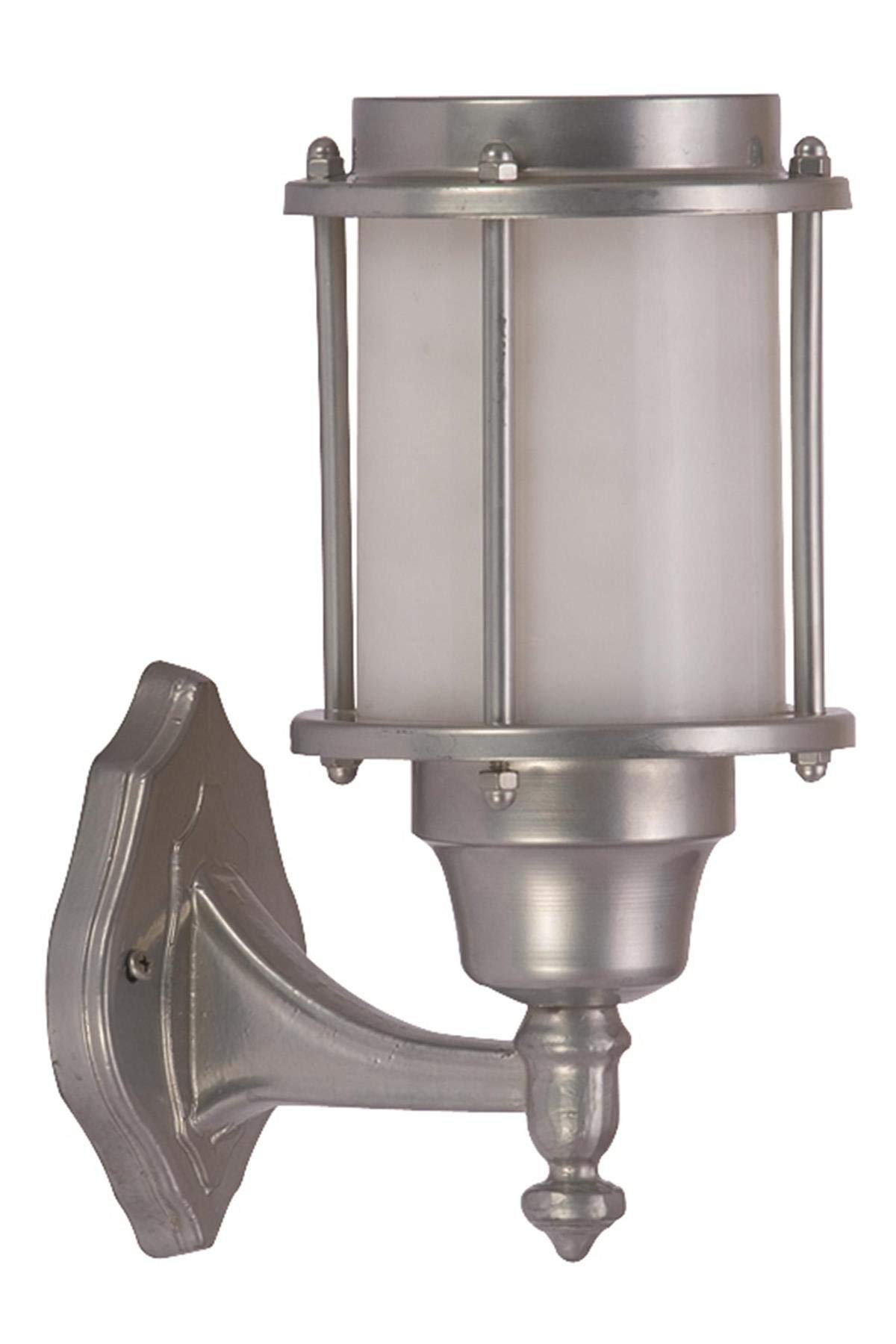 Avonni BAP-68130-GR Gri Elektrostatik Toz Boyalı Dış Mekan Aydınlatma, E27, Aluminyum, Polikarbon Cam, 25 Cm