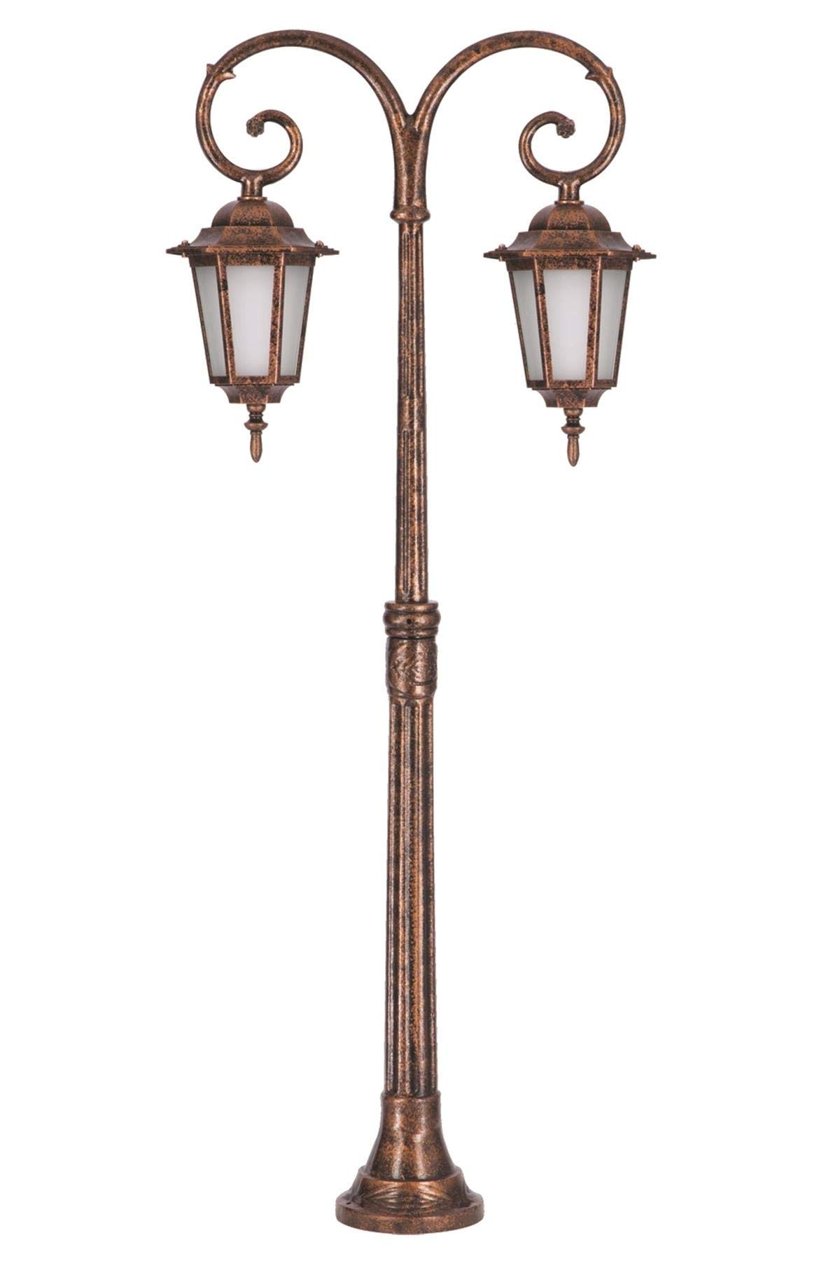 AVONNI BSU-68061-BSY-M2-BOP Kahverengi Elektrostatik Toz Boyalı Dış Mekan Aydınlatma, E27, Aluminyum, Cam, 56cm