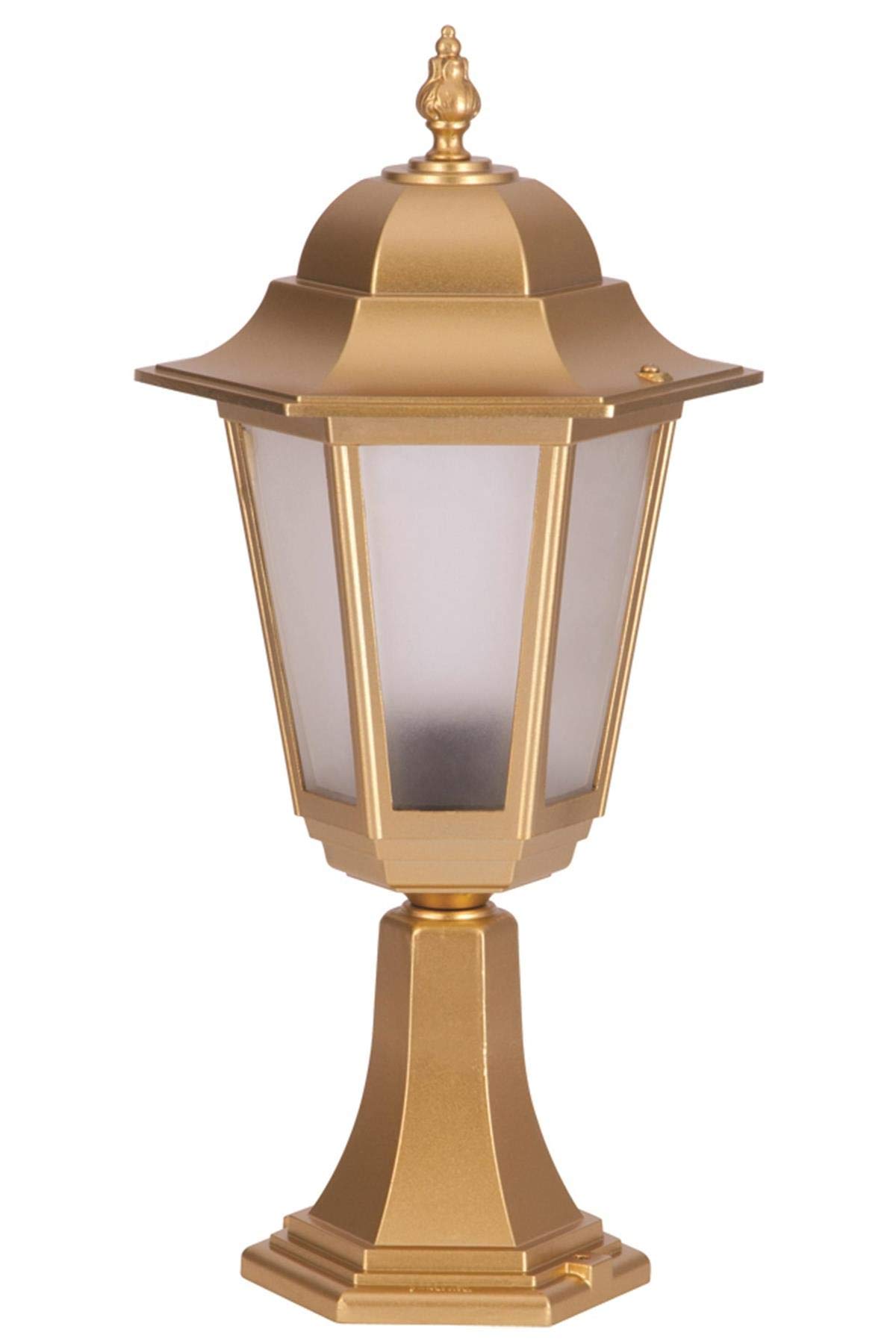 AVONNI BSU-68054-BSA-KOP Sarı Elektrostatik Toz Boyalı Dış Mekan Aydınlatma, E27, Aluminyum, Döküm Dip, Polikarbon Cam, 27cm