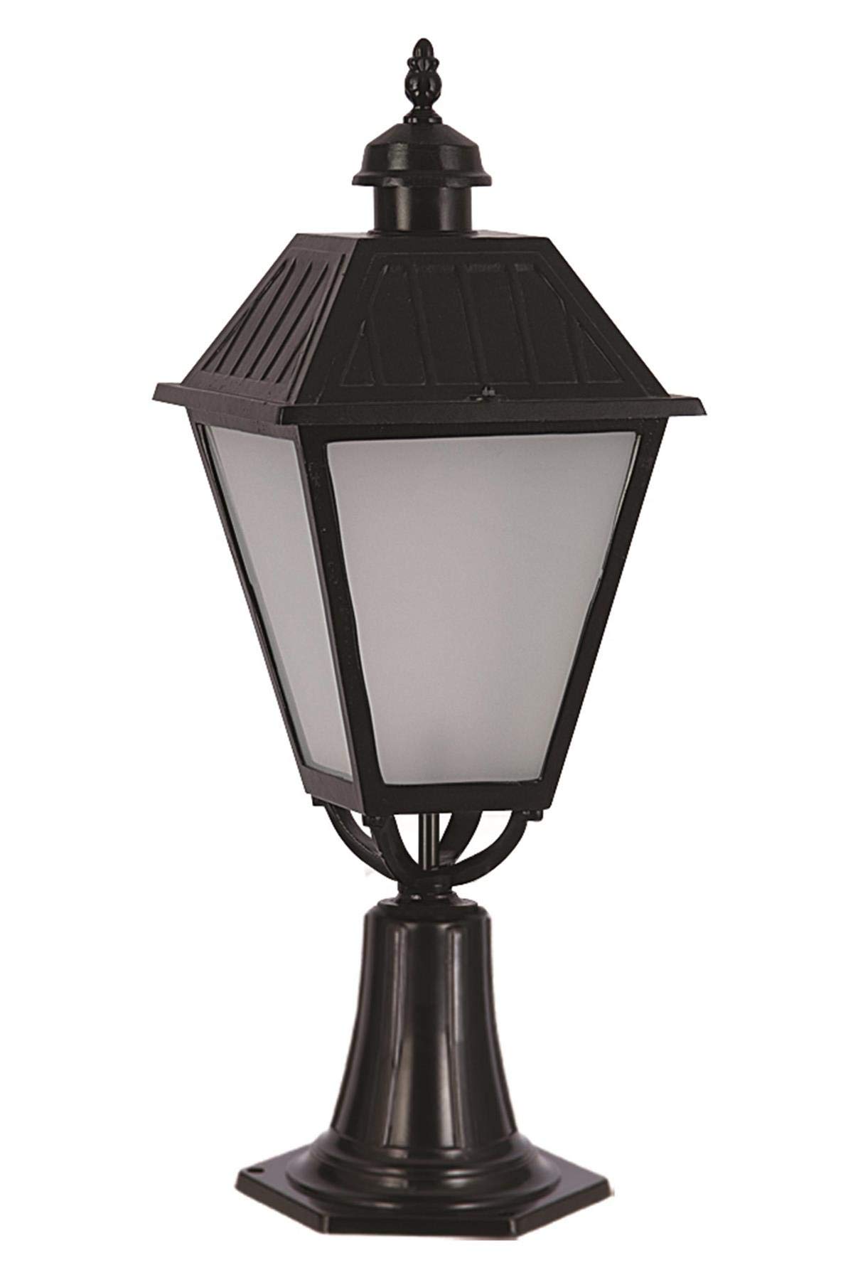 AVONNI BSU-68022-BSY-OP Siyah Elektrostatik Toz Boyalı Dış Mekan Aydınlatma, E27, Aluminyum, Döküm Dip, Cam, 35cm
