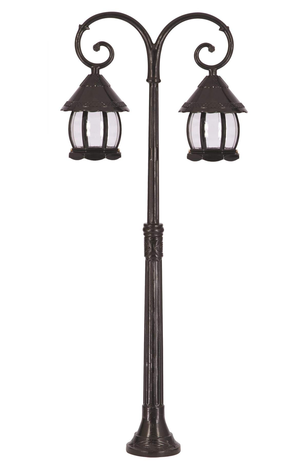 AVONNI BSU-68184-2BSY Siyah Elektrostatik Toz Boyalı Dış Mekan Aydınlatma, E27, Aluminyum, ABS, Polikarbon Cam, 56x20cm