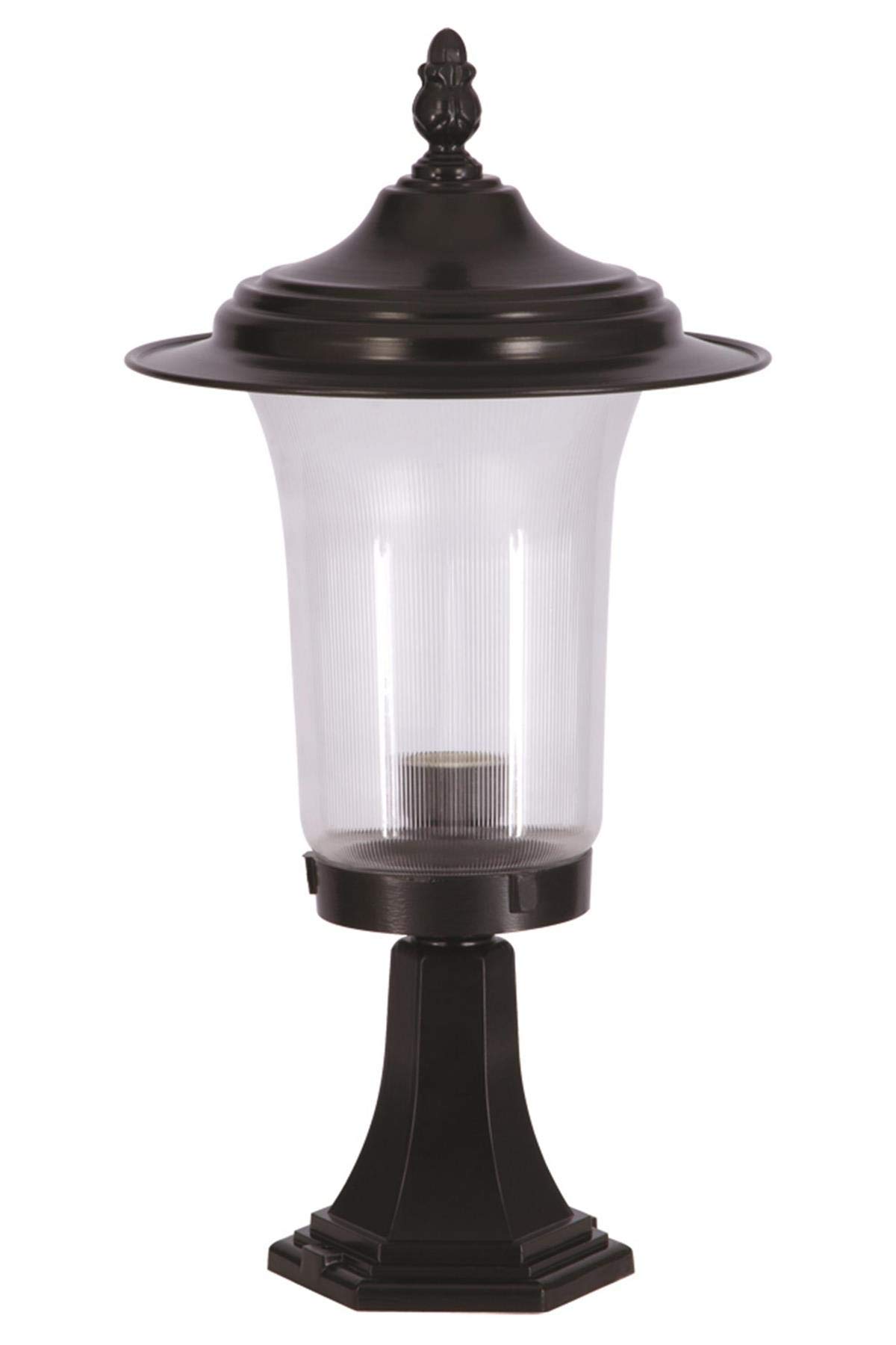 Avonni BSU-68082-BSY-K Siyah Elektrostatik Toz Boyalı Dış Mekan Aydınlatma, E27, Aluminyum, Döküm Dip, Akrilik Cam, 30 Cm