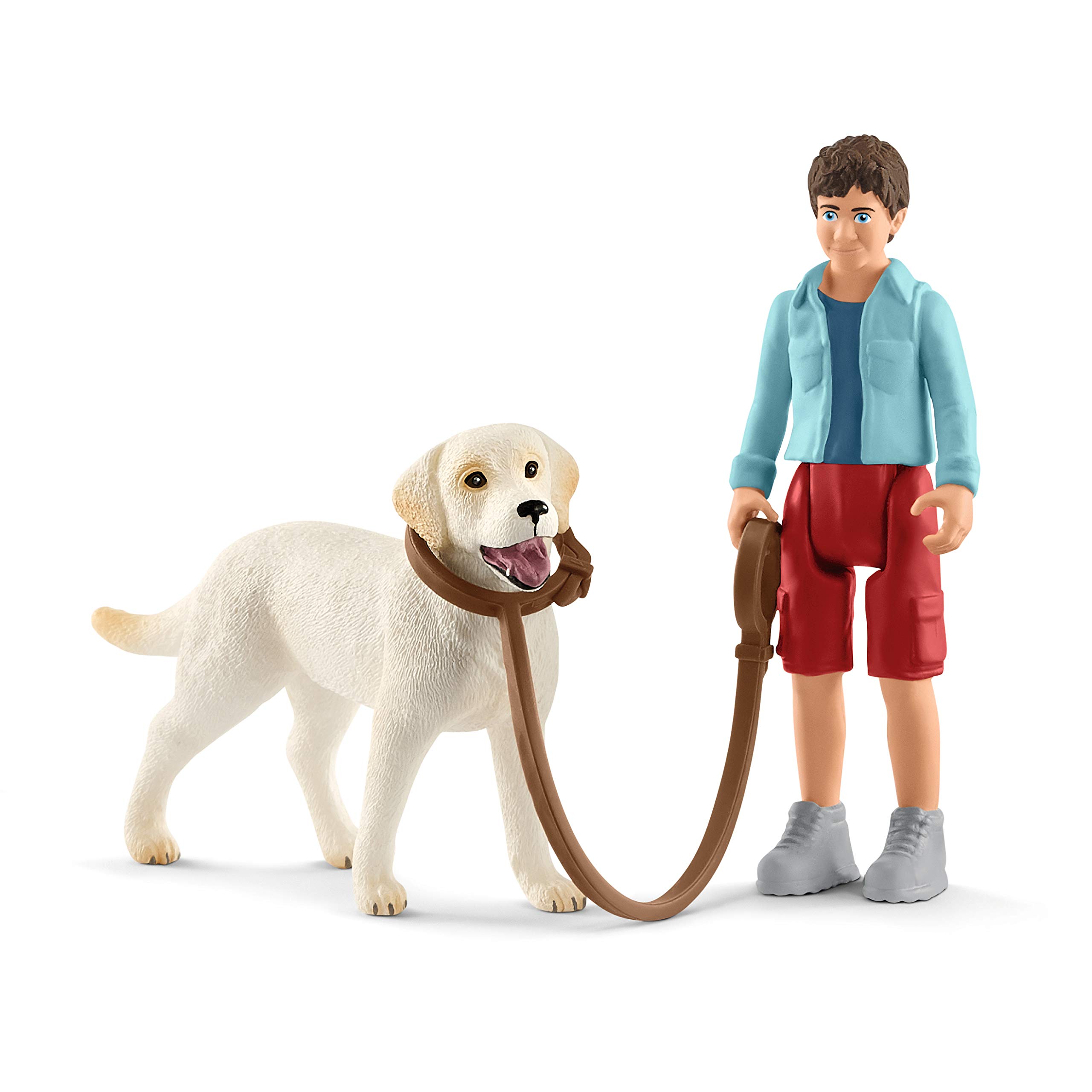 Schleich 42478 Labrador ile Yürüyüş Oyuncak Figürü, Çok Renkli