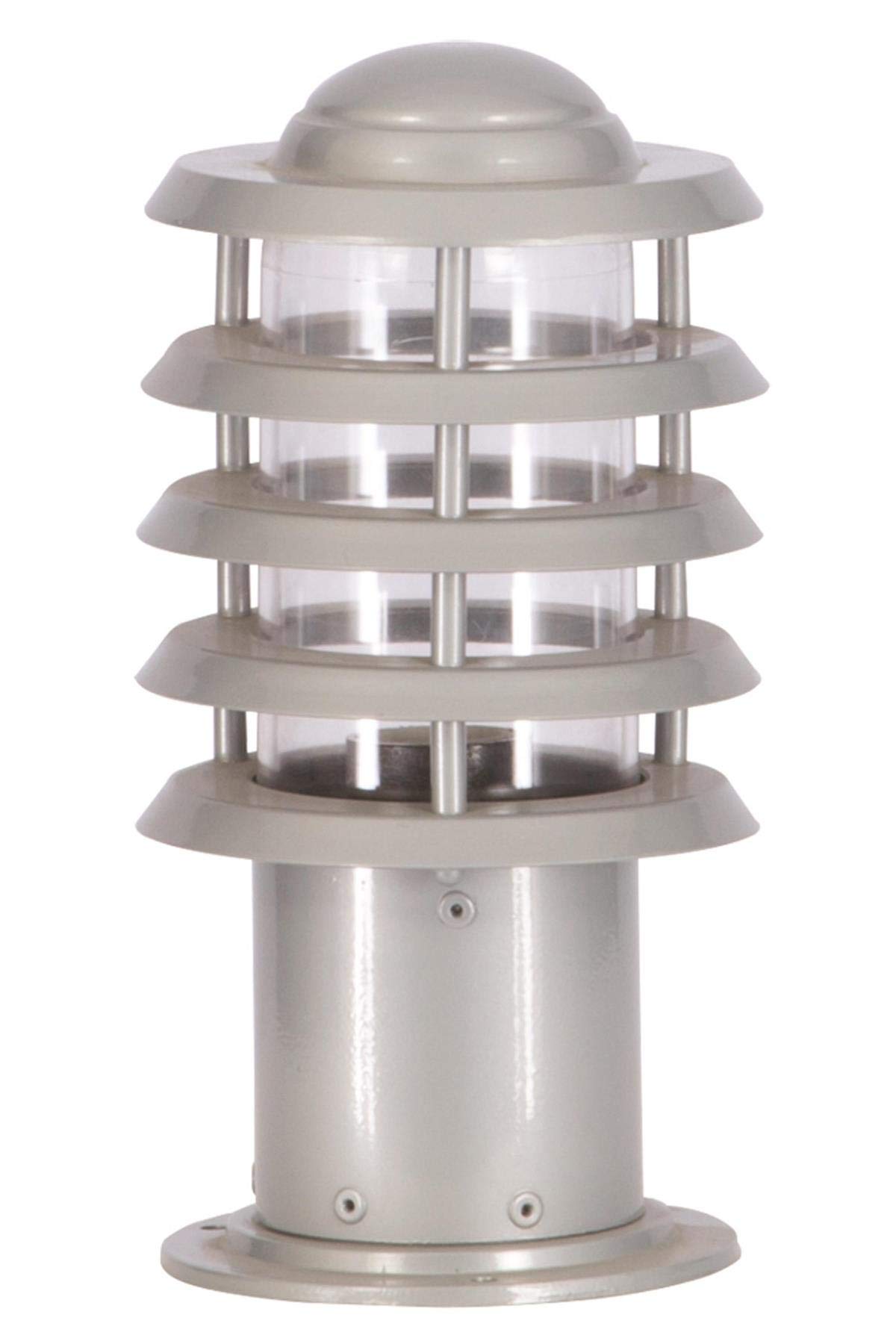 AVONNI BSU-68158-BBY-K Gri Elektrostatik Toz Boyalı Dış Mekan Aydınlatma, E27, Aluminyum, Polikarbon/Akrilik Cam, 16cm